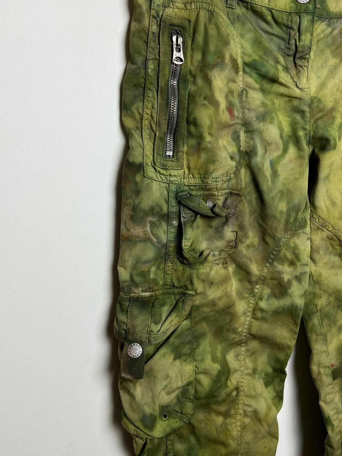 Giorgio Armani armani tie dye cargo camo multipocket army pants Size US 28 / EU 44 - 7 Thumbnail