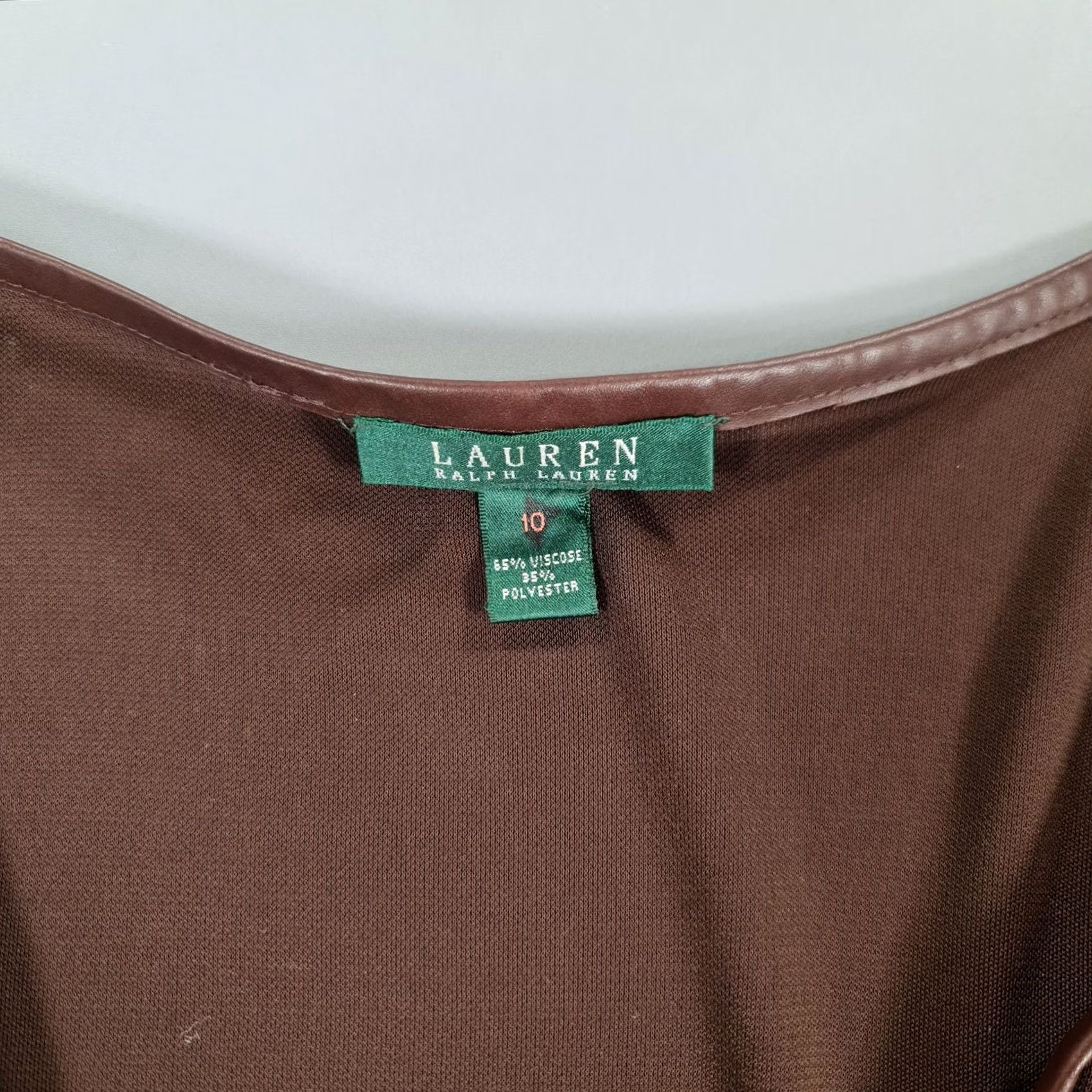 Ralph Lauren Lauren Ralph Lauren Midi Dress Brown 14 UK Wrap V Neck Buckle Casual Dress Women Regular Size 14 Brown Viscose 65% Polyester 35% 3/4 Sleeve"} Size XL / US 12-14 / IT 48-50 - 4 Thumbnail