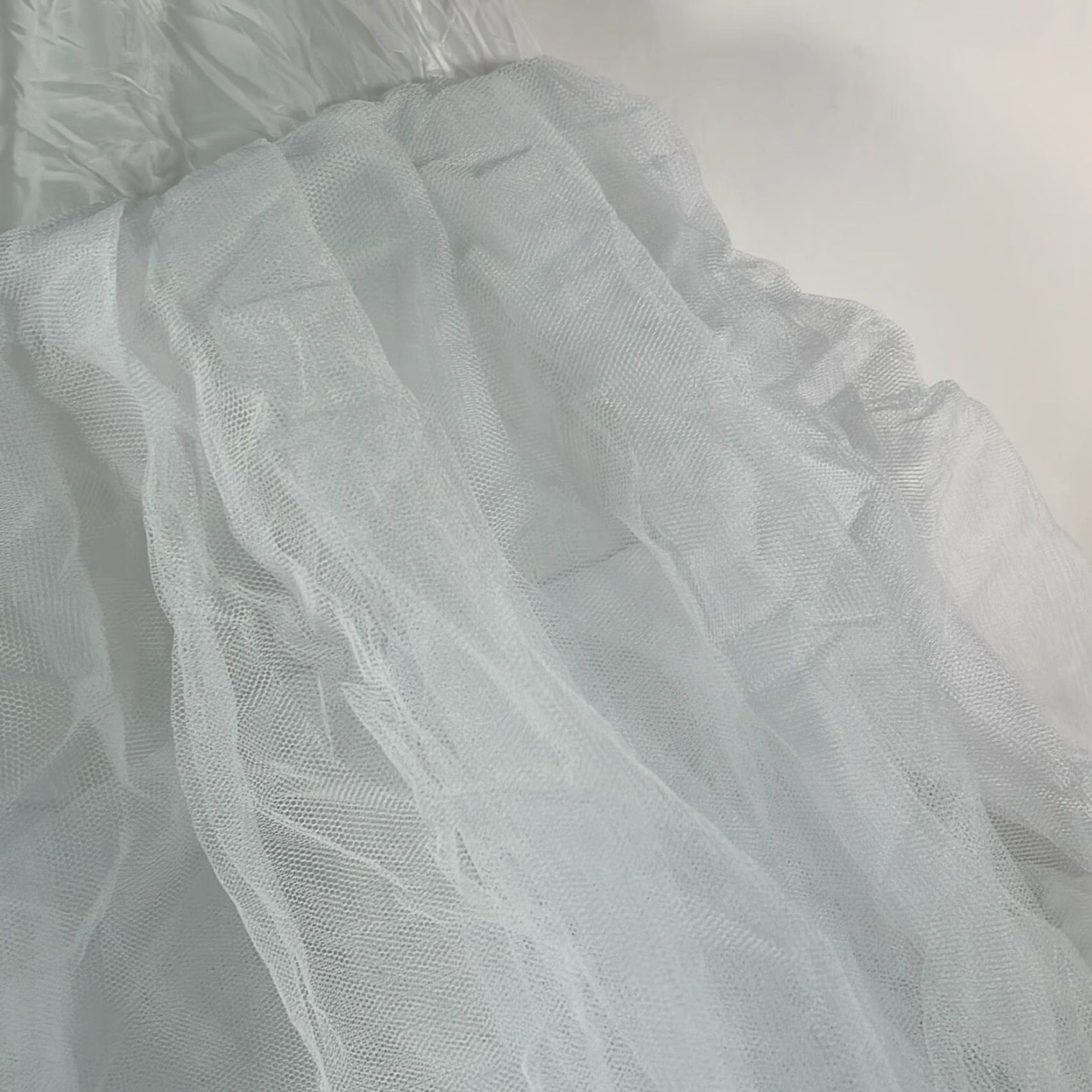 Vintage Womens Elastic Waist Pull On Layered Wedding Full Slip White Skirt S Size 24" / US 00 / IT 34 - 3 Thumbnail
