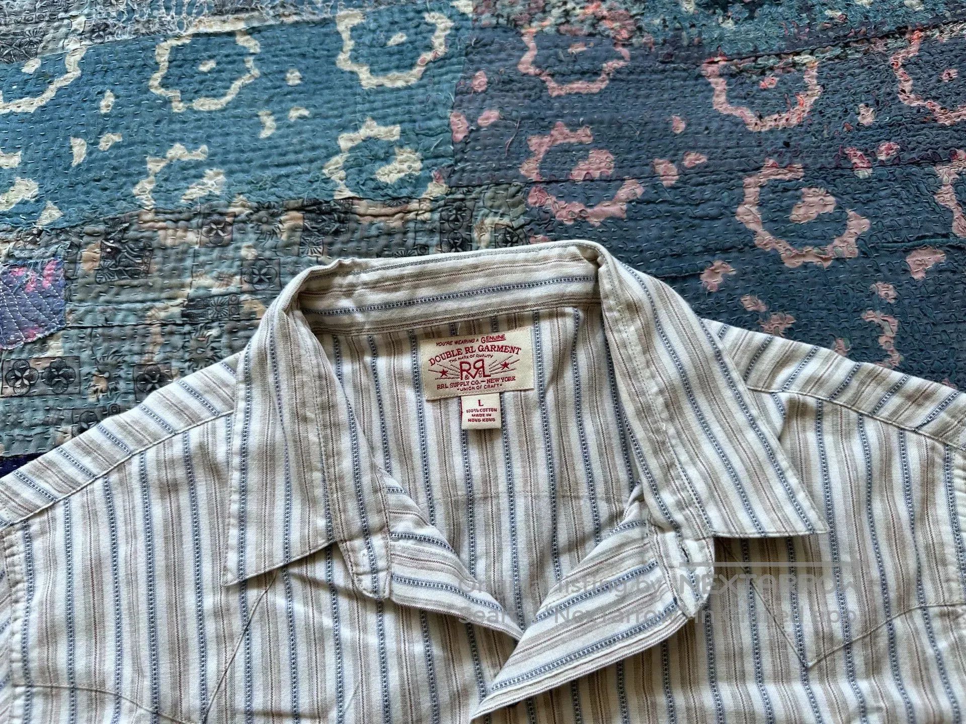 RRL Ralph Lauren rrl striped western long sleeve shirt. Size US L / EU 52-54 / 3 - 3 Thumbnail