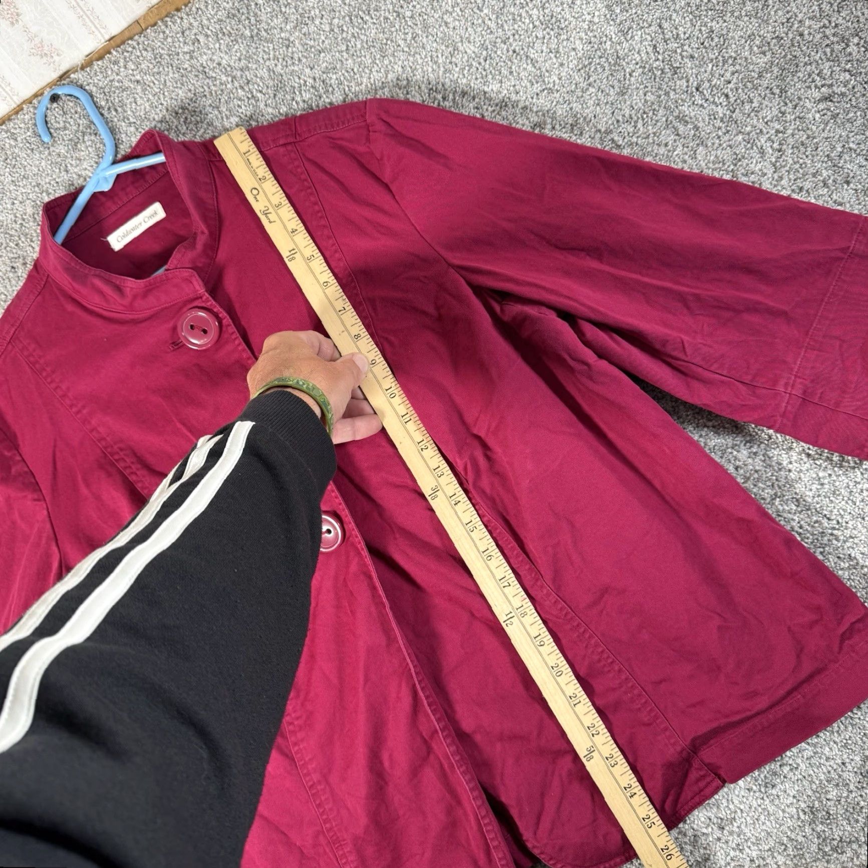 Coldwater Creek VINTAGE Coldwater Creek Mandarin Collar Swing Jacket 18W Women Plus Red Cotton Spandex 3/4 Sleeve Button Casual Size XXL / US 16-18 / IT 52-54 - 2 Thumbnail