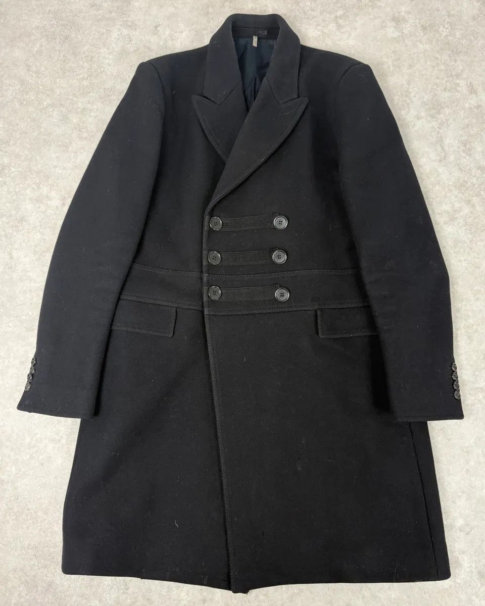 Dior AW2006 Dior Black Buttoned Officer Wool Long Coat by Hedi Slimane Size US M / EU 48-50 / 2 - 1 Thumbnail