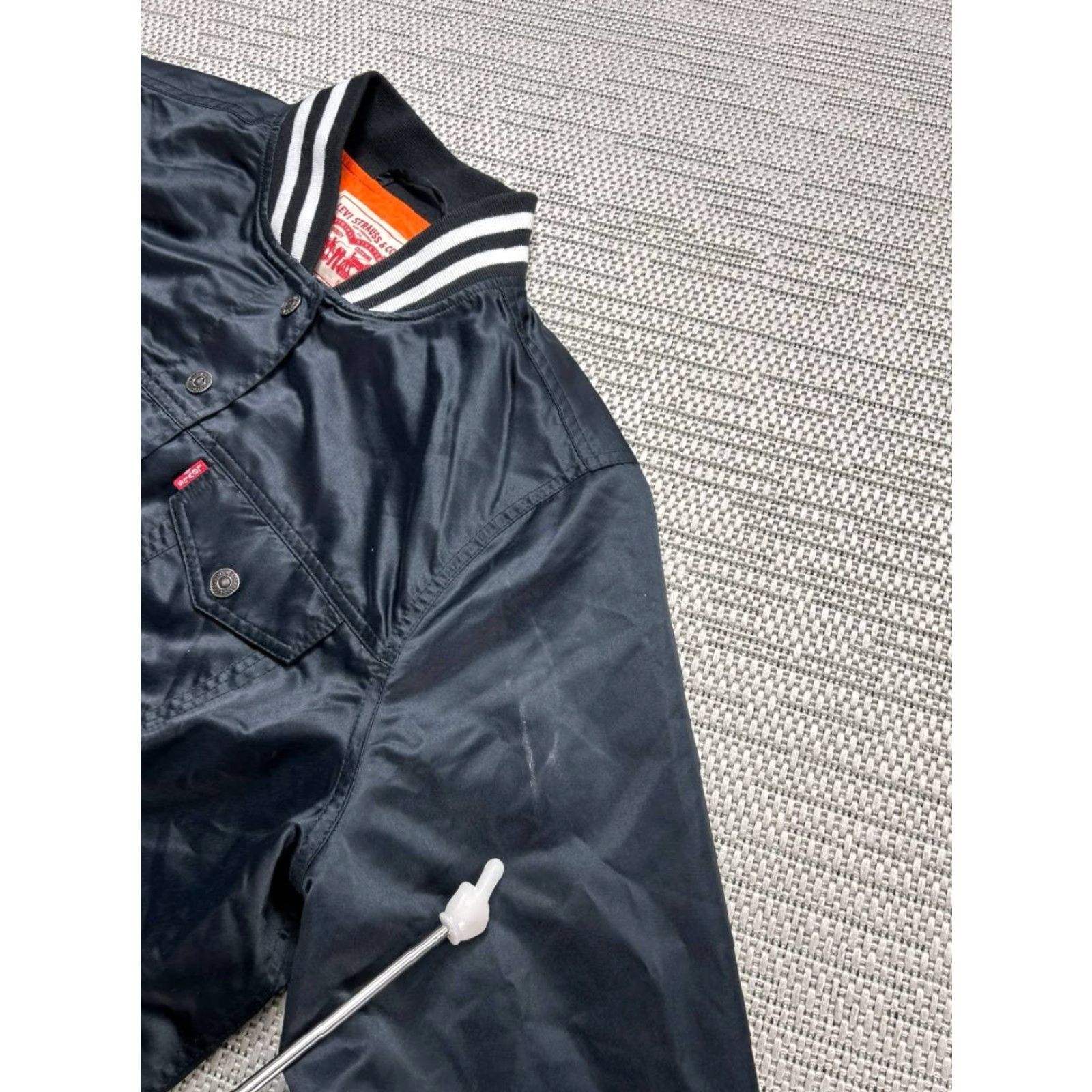 Levi's Levi's Trucker Bomber Jacket Womens 1X Satin Black Logo Vintage No Size XL / US 12-14 / IT 48-50 - 5 Thumbnail