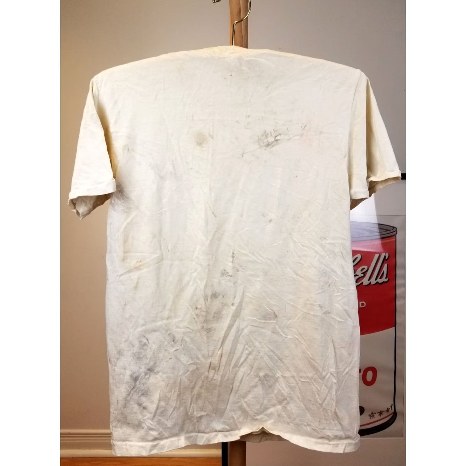 Penn VINTAGE 70' JC PENNEY TRASHED DISTRESSE WHITE T-SHIRT SZ MEDIUM Shirt Men XS? Size US M / EU 48-50 / 2 - 7 Thumbnail