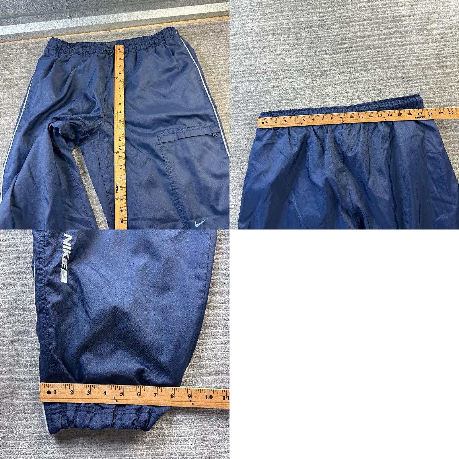 Nike VINTAGE Nike Pants XL Blue Sweatpants Tapered Regular Fit Activewear University Mens Size US 28 / EU 44 - 9 Thumbnail