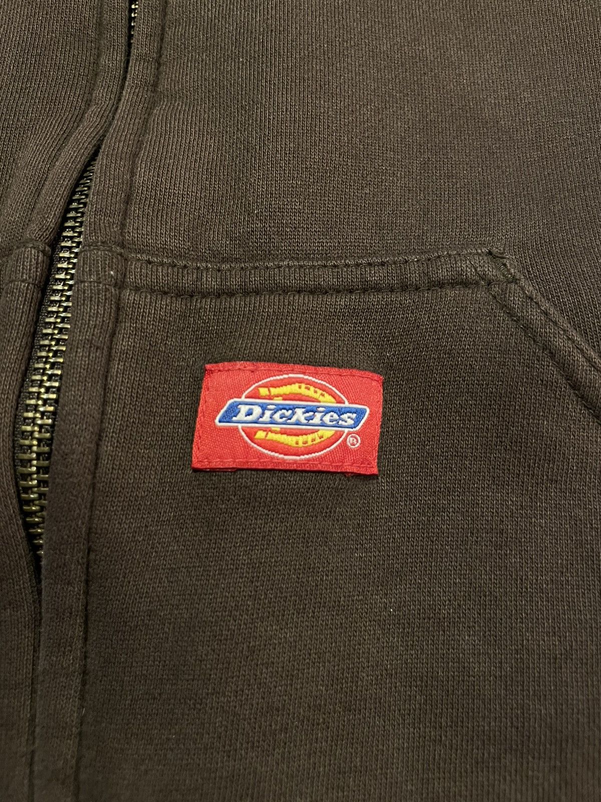 Dickies Vintage Dickies Brown Zip Up Hoodie Size US XL / EU 56 / 4 - 2 Thumbnail