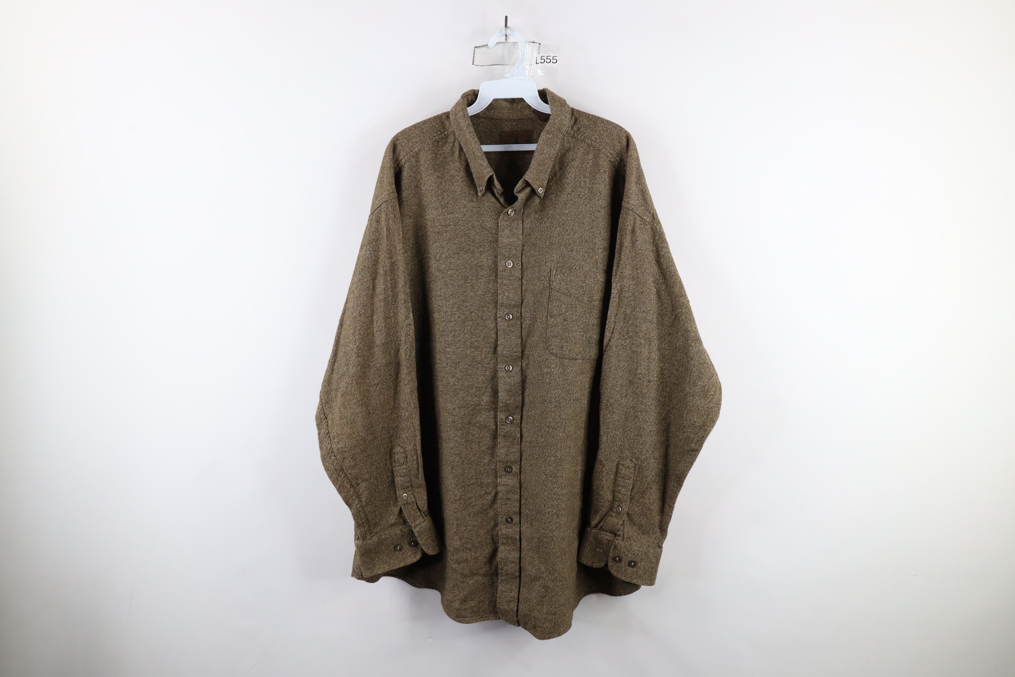 Vintage Vintage 90s Streetwear Collared Button Down Shirt Brown Size US XXL / EU 58 / 5 - 1 Thumbnail