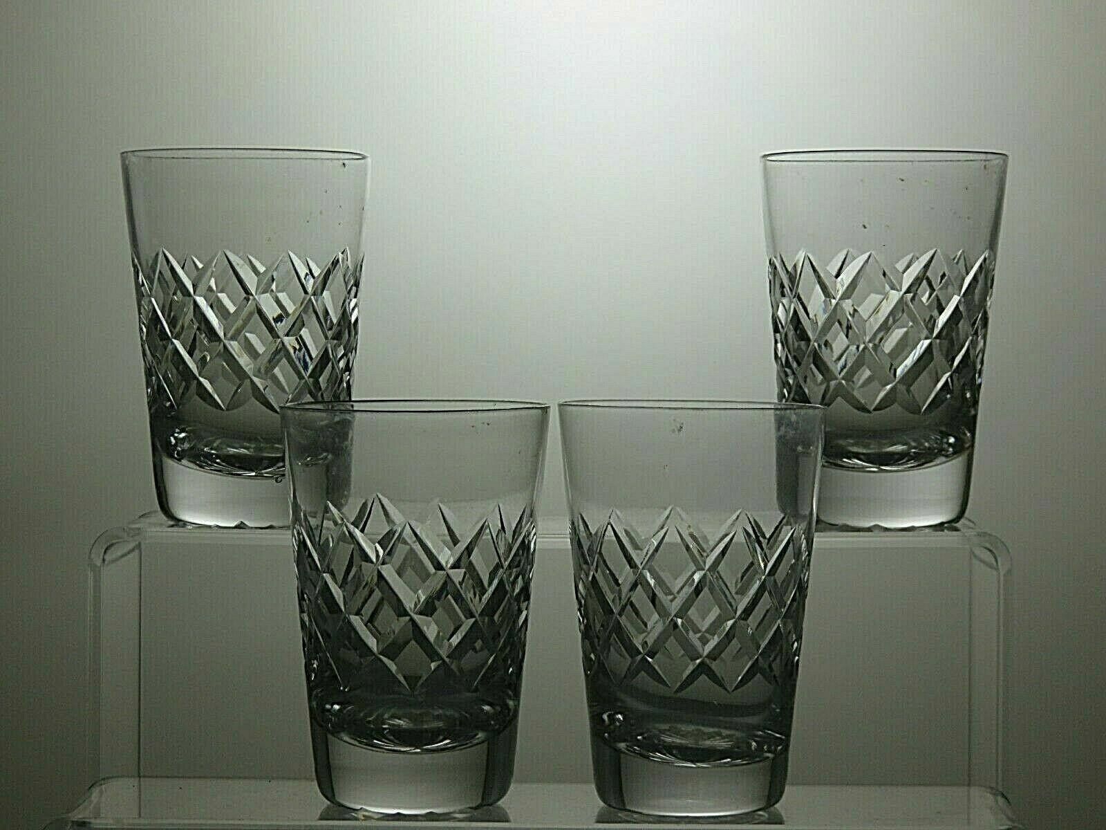 The Unbranded Brand Lead Crystal Cut Glass Set Of 4 Tumblers 3 2/3" Size ONE SIZE - 2 Thumbnail