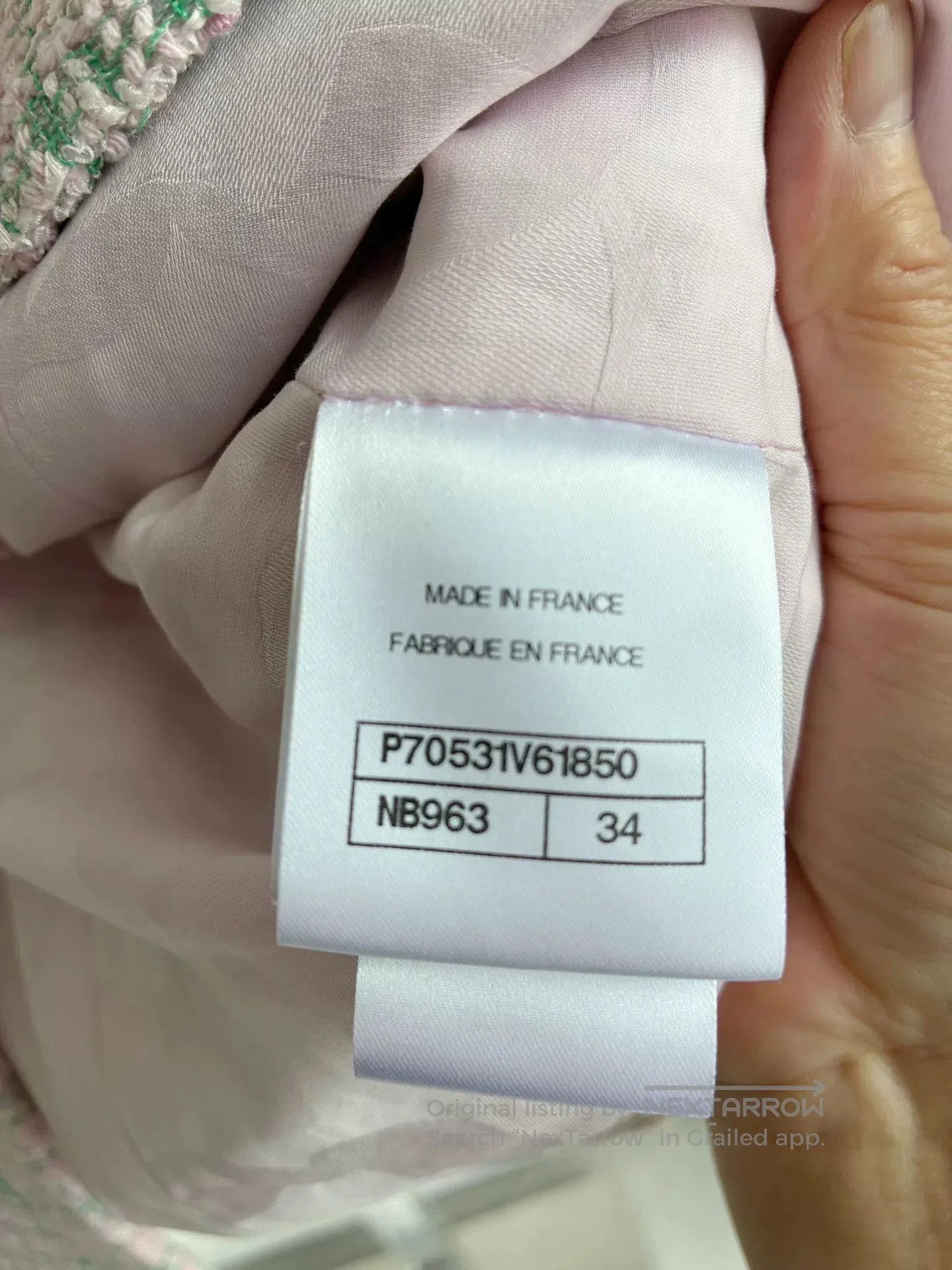 Chanel Chanel 21S Pink Green Plaid Tweed Jacket. Size XXS / US 00 / IT 34 - 7 Thumbnail