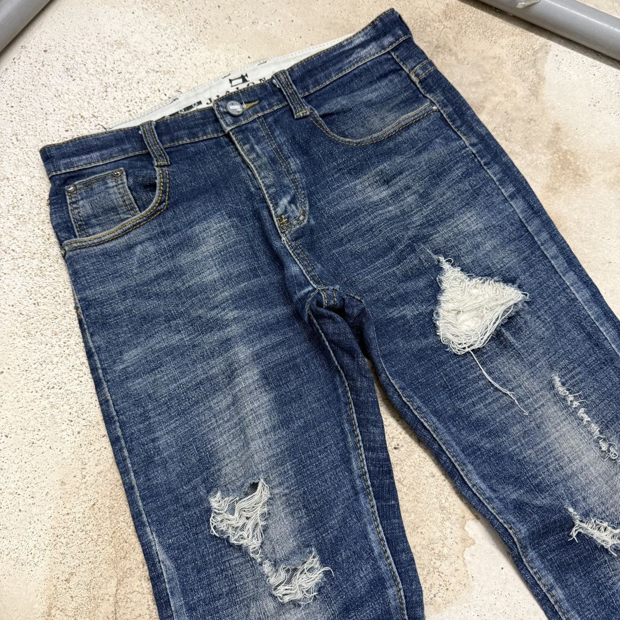Japanese Brand I6w9 Style Distressed Skinny Denim Pants Size US 29 - 4 Thumbnail