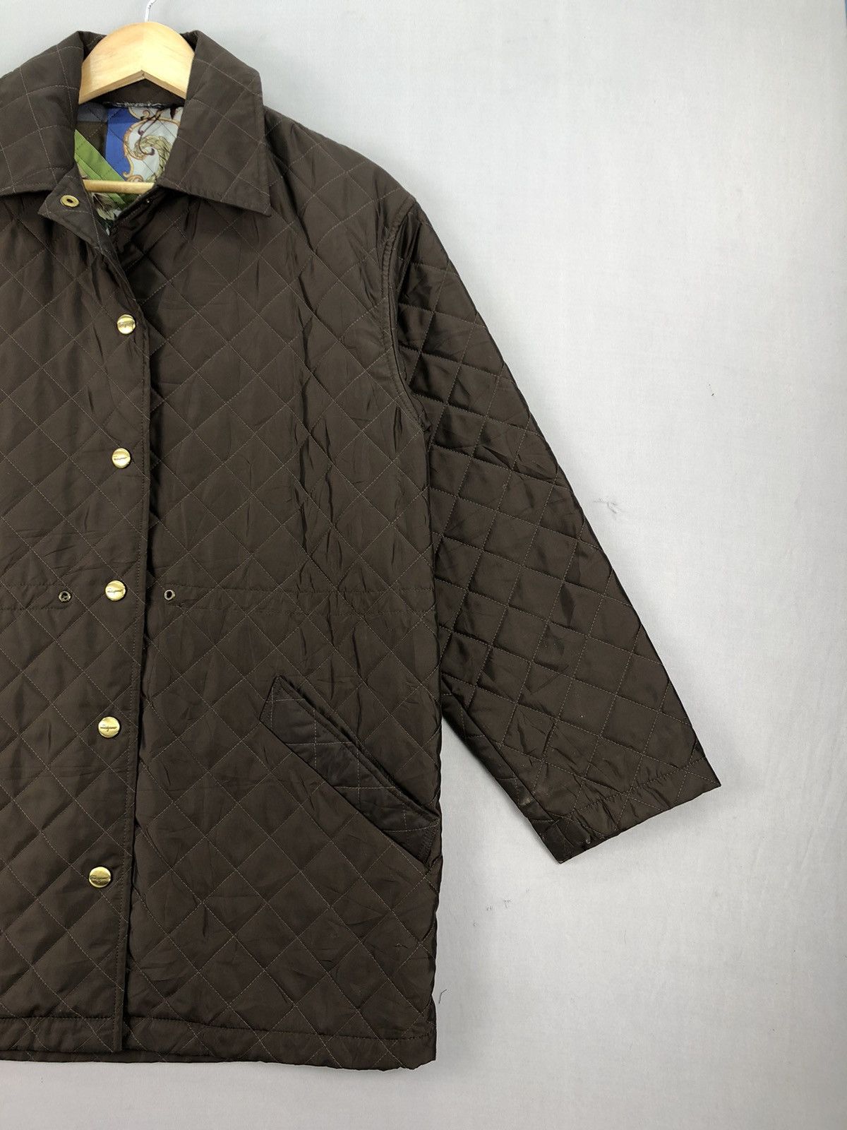Salvatore Ferragamo Salvatore Ferragamo Quilted Jacket Golden Button Size US M / EU 48-50 / 2 - 3 Thumbnail