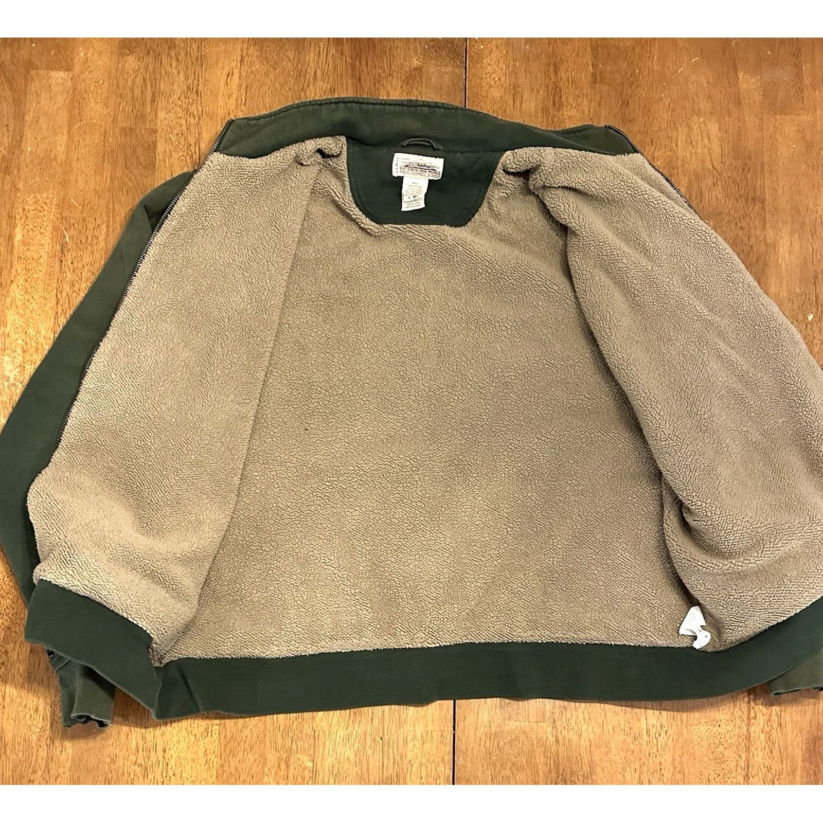 Vintage LL Bean Katahdin Iron Works Sherpa Lined Jacket XL Green Sun Faded Size US XL / EU 56 / 4 - 5 Thumbnail