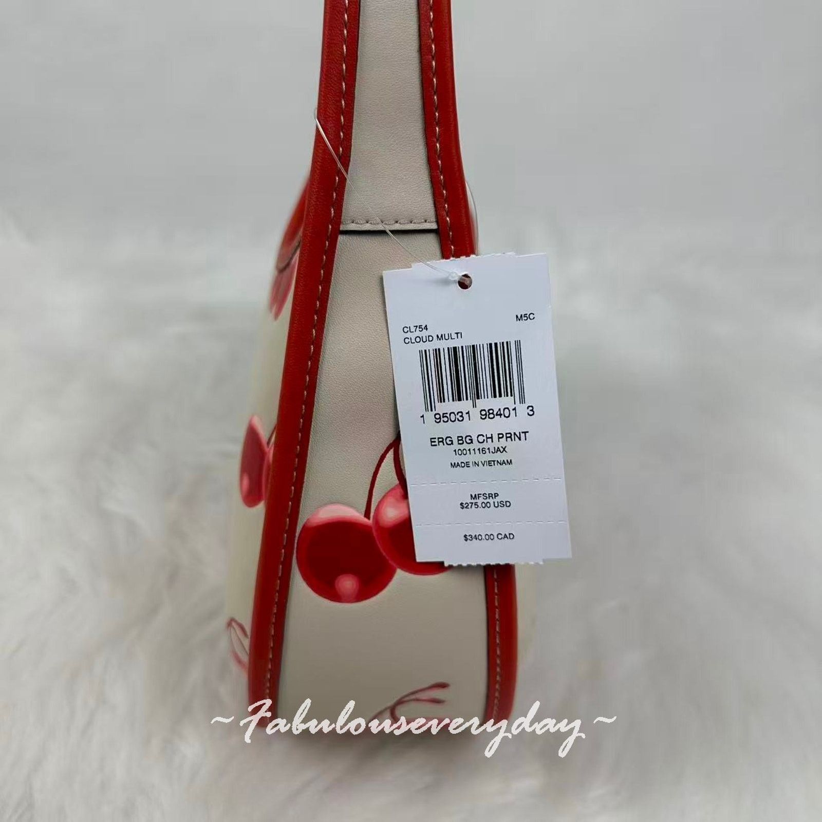 Coach COACH Ergo Bag In Coachtopia Leather With Cherry Print Cloud Size ONE SIZE - 5 Thumbnail