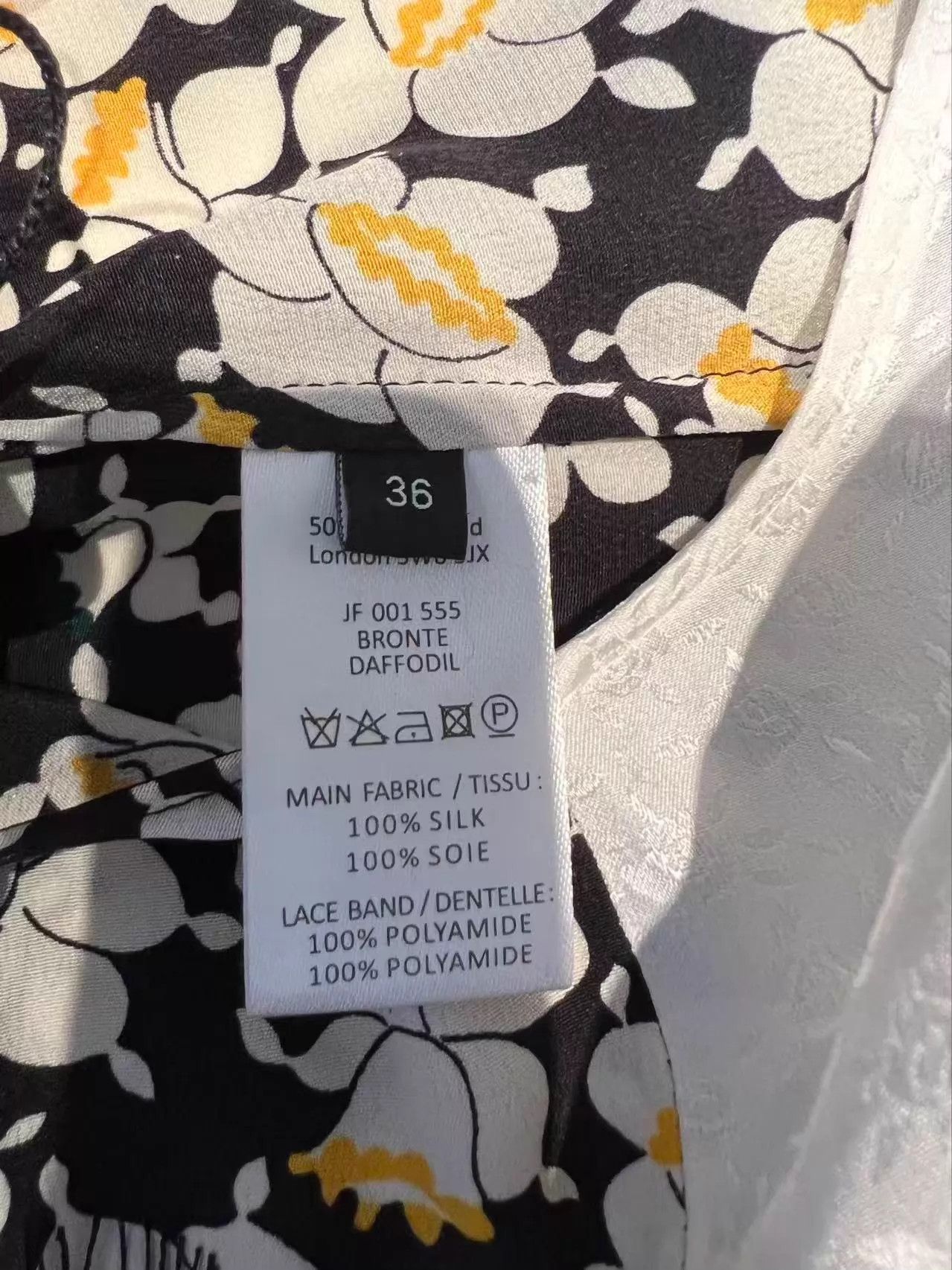 Joseph JOSEPH Runway Silk Floral Lace Trim Dress 36 New Size XS / US 0-2 / IT 36-38 - 5 Thumbnail