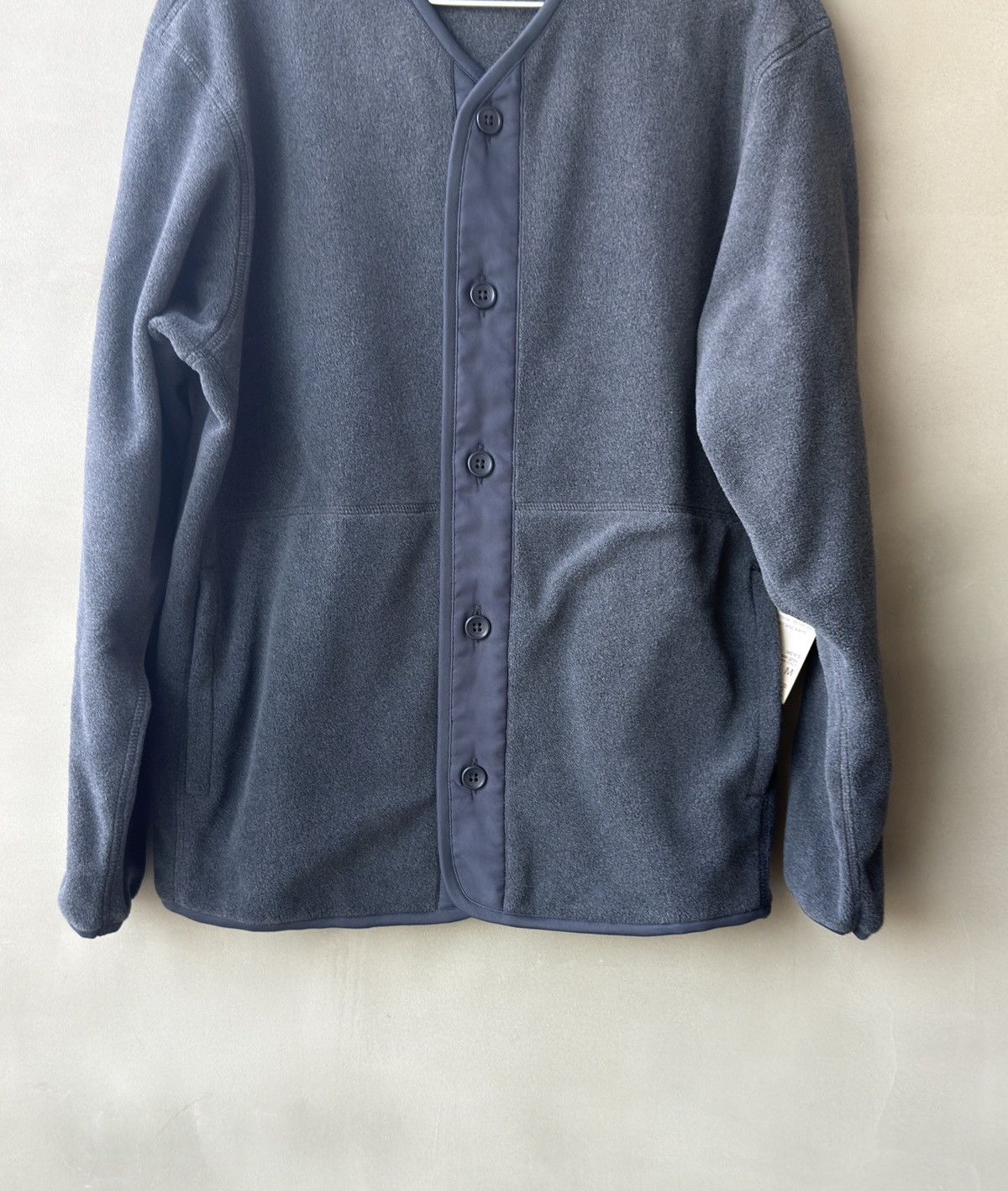 Muji MUJI Japan Mens Charcoal Fleece Button Front Cardigan Jacket Size US M / EU 48-50 / 2 - 4 Thumbnail