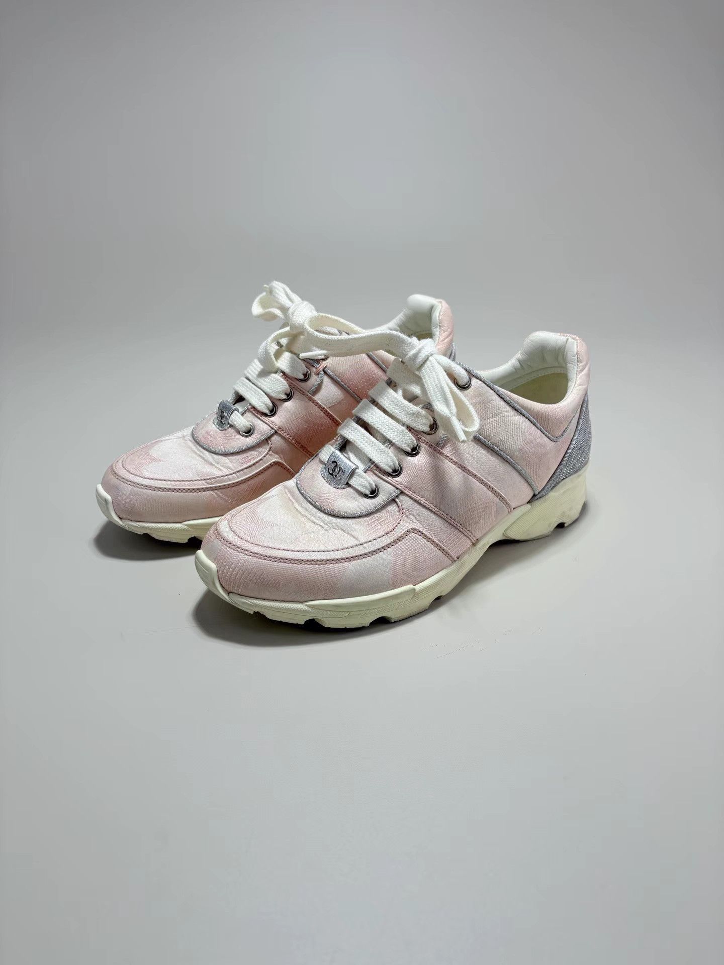 Chanel CHANEL Pink Sneakers Size US 7 / IT 37 - 1 Thumbnail