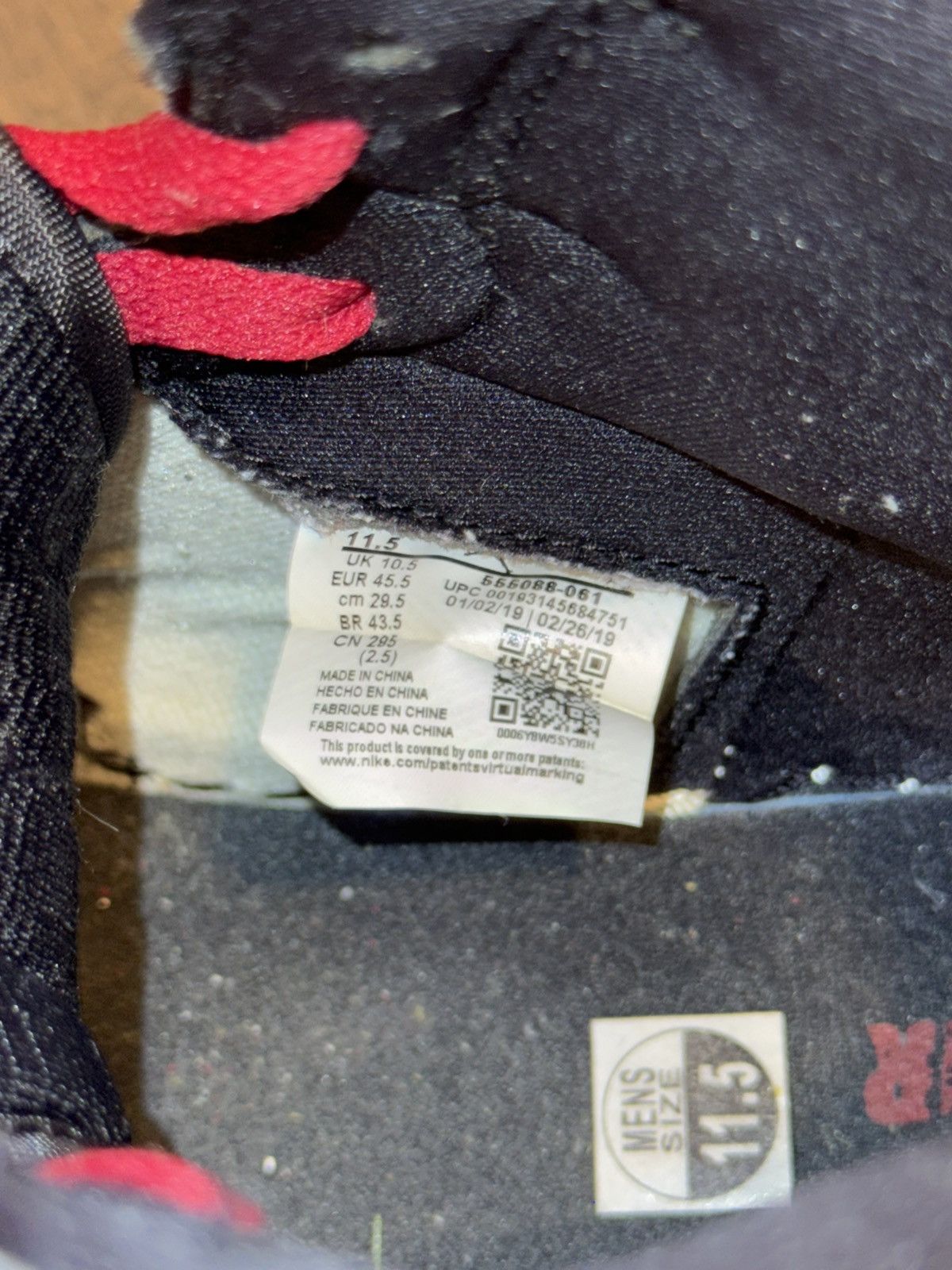 Jordan Brand Jordan 1 Black Gym Red Size US 11.5 / EU 44-45 - 4 Thumbnail