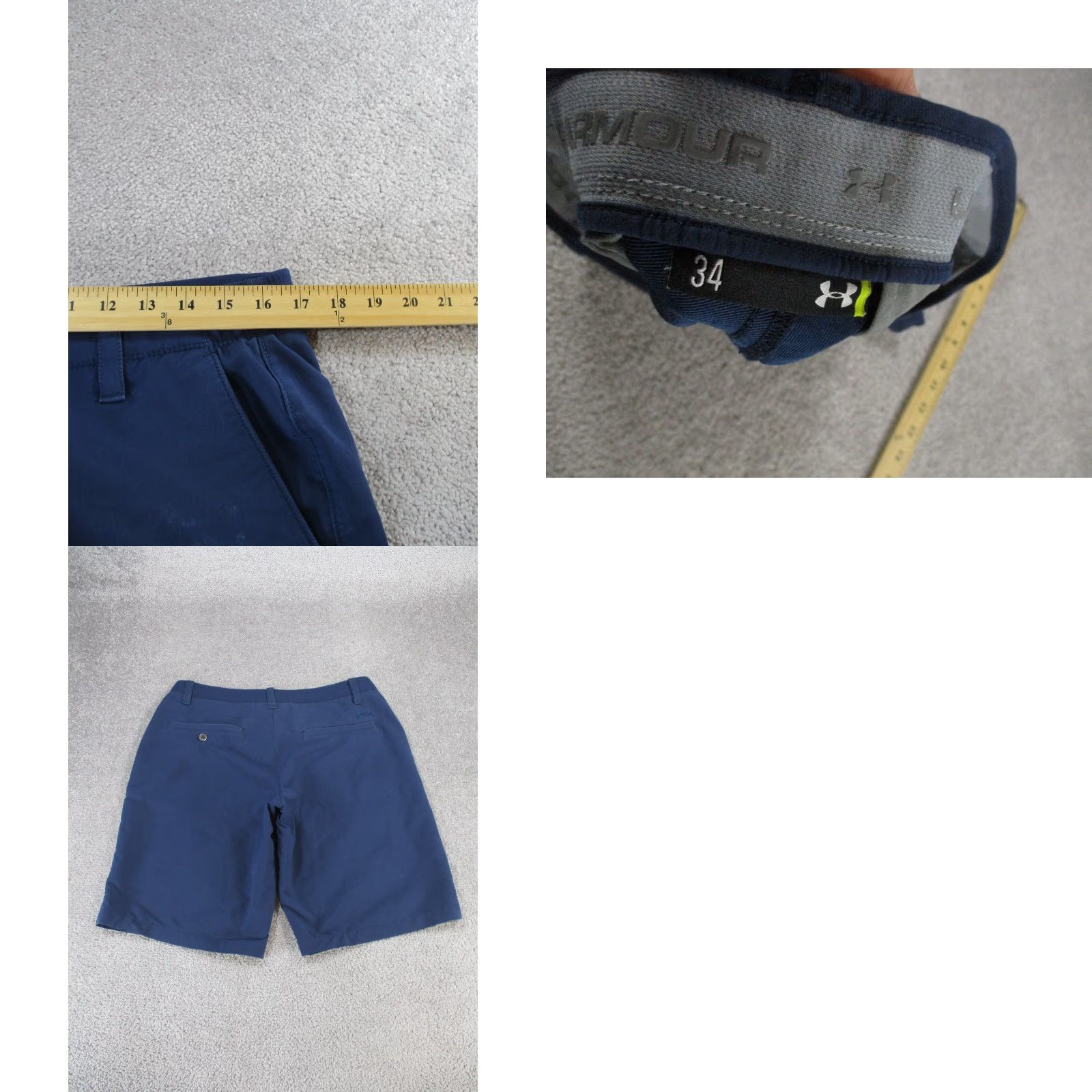 Under Armour Under Armour Shorts Mens 34 Navy Blue Chino Casual, Travel, Workwear 90s? Size US 34 / EU 50 - 8 Thumbnail