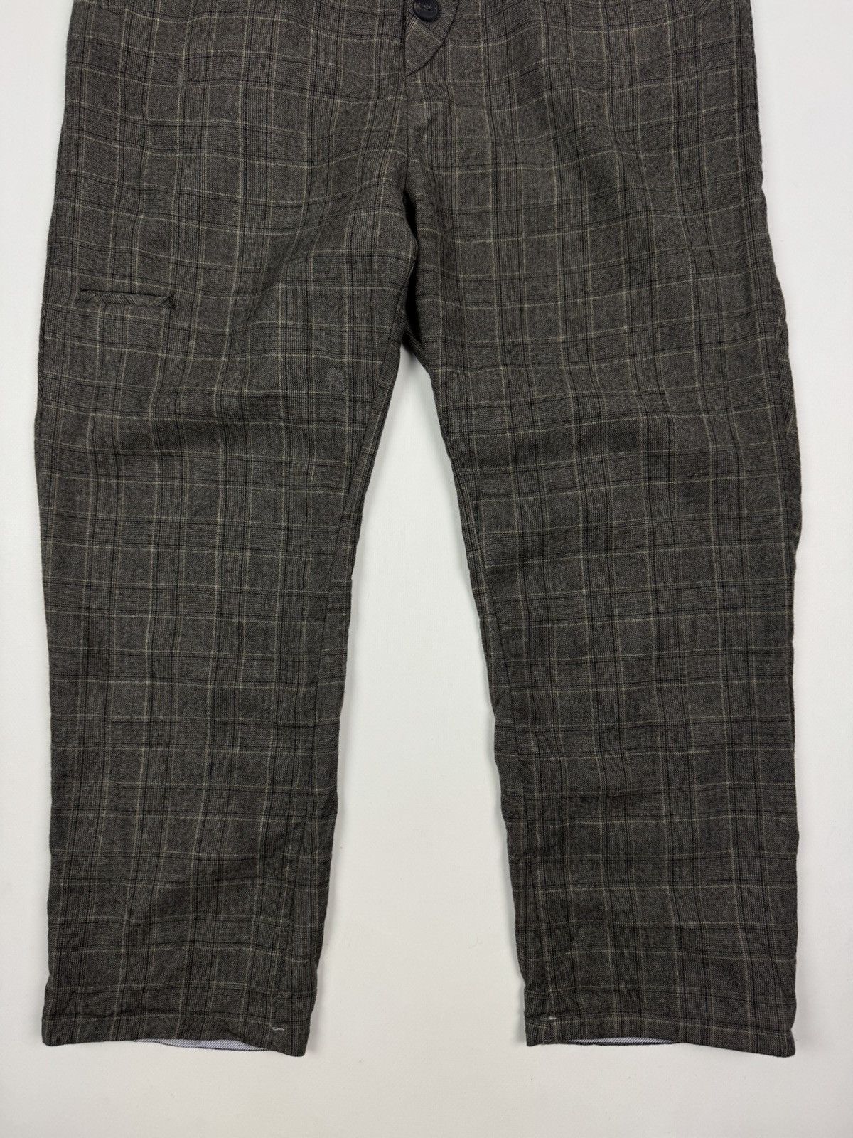 Other Repaired Umit Unal Wool Design Check Women’s Pants Size 34" / US 12 / IT 48 - 2 Thumbnail