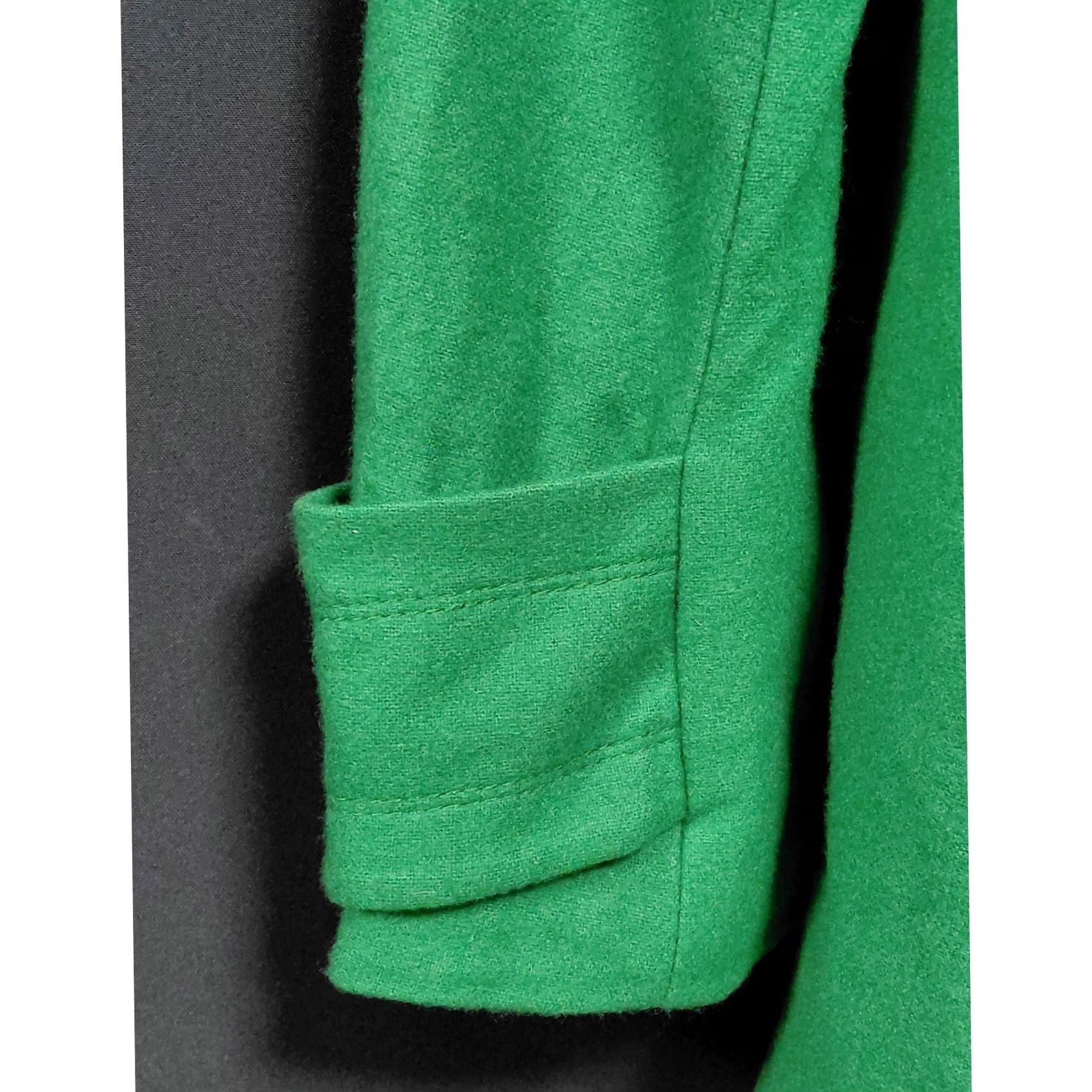 Worthington Worthington Green Wool Blend Coat Solid 3/4 Sleeve Women Size S Size S / US 4 / IT 40 - 4 Thumbnail