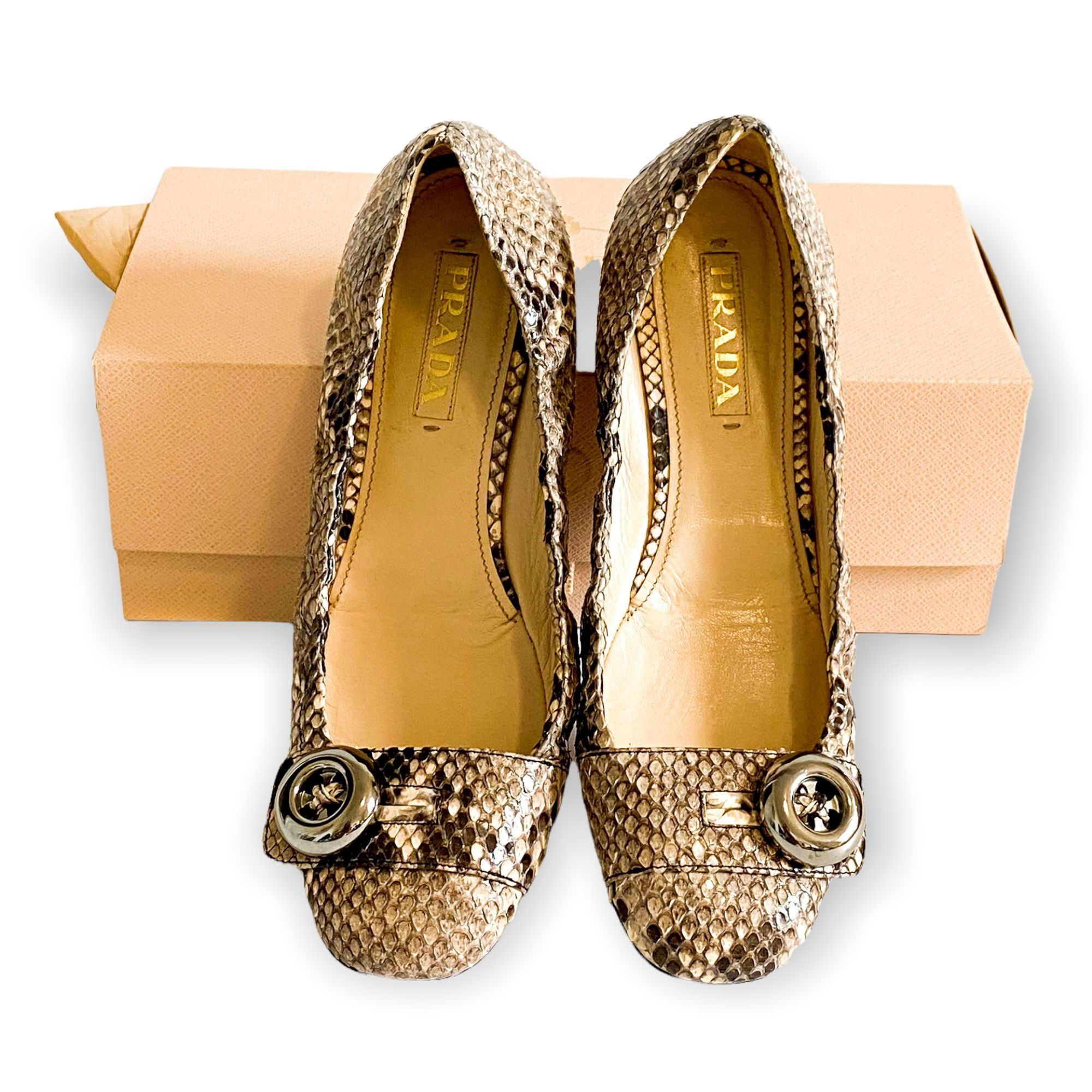 Prada Prada snake skin ballet flats, size 39 EU Size US 9 / IT 39 - 1 Thumbnail