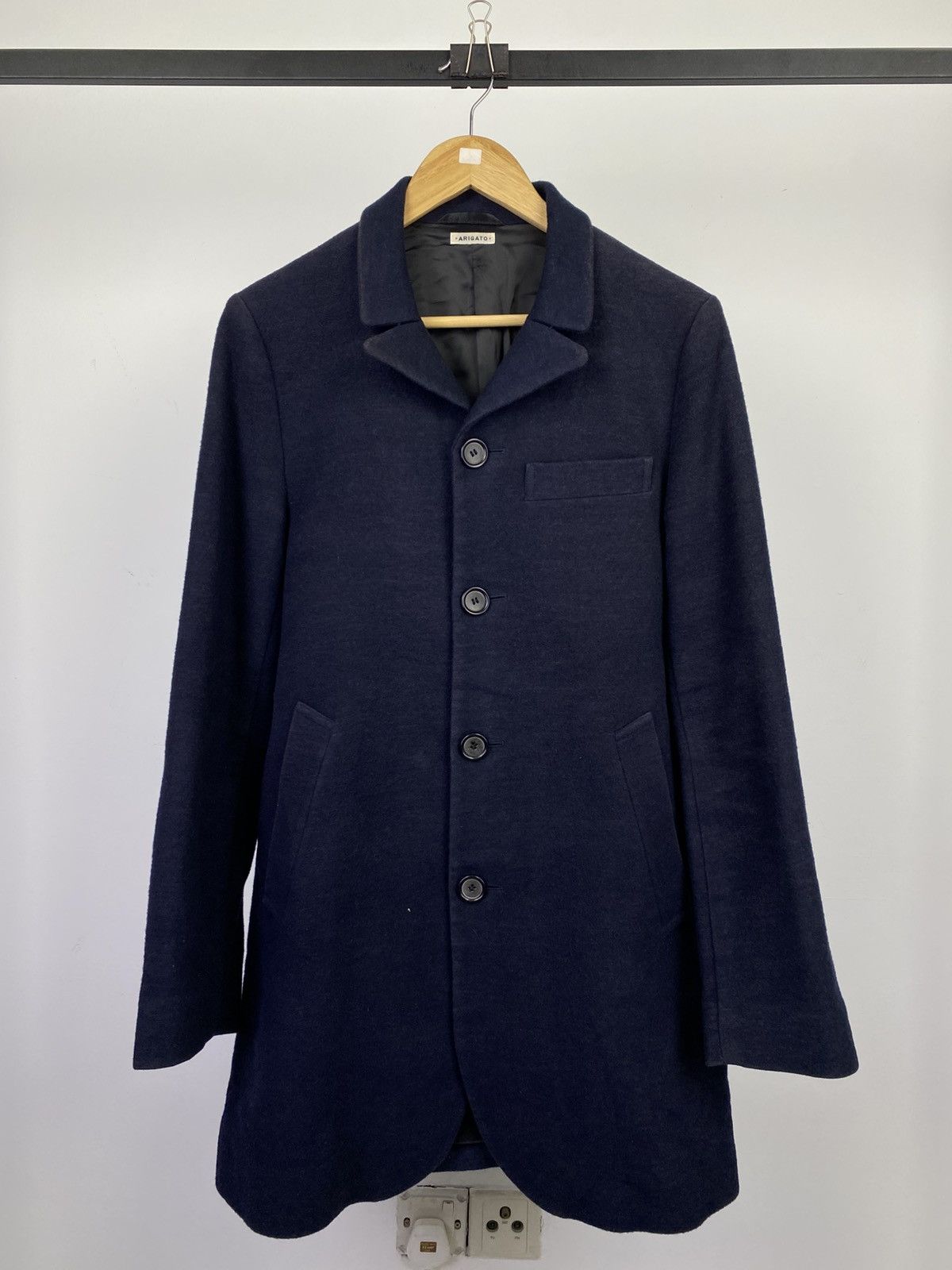 Japanese Brand Blue Blue Japan Sunfaded Indigo Wool Blend Overcoat Size US S / EU 44-46 / 1 - 1 Thumbnail