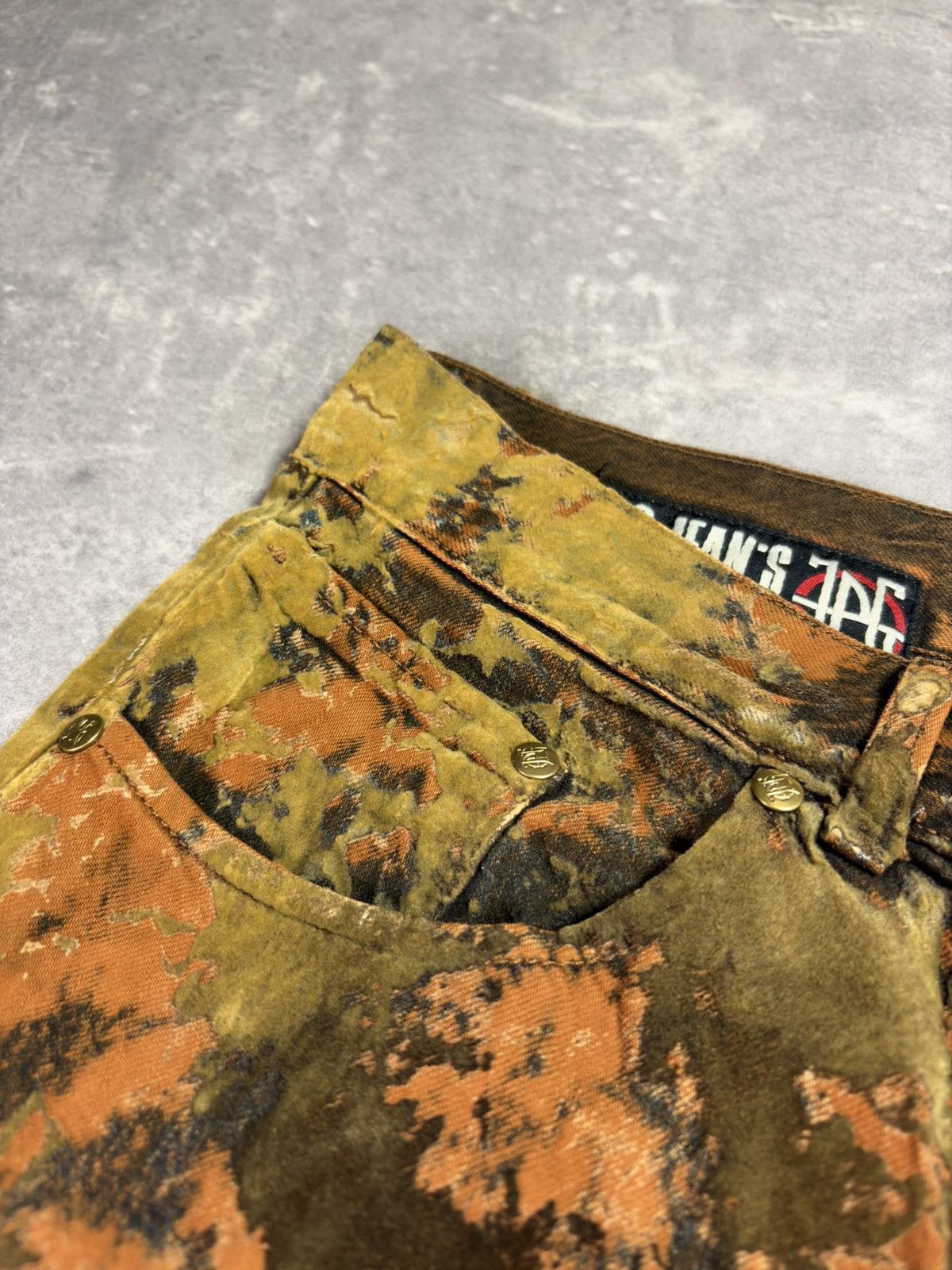 Jean Paul Gaultier 90s Jean Paul Gaultier Moss Camo Trompe L’oeil Pants 32 Size US 32 / EU 48 - 8 Thumbnail
