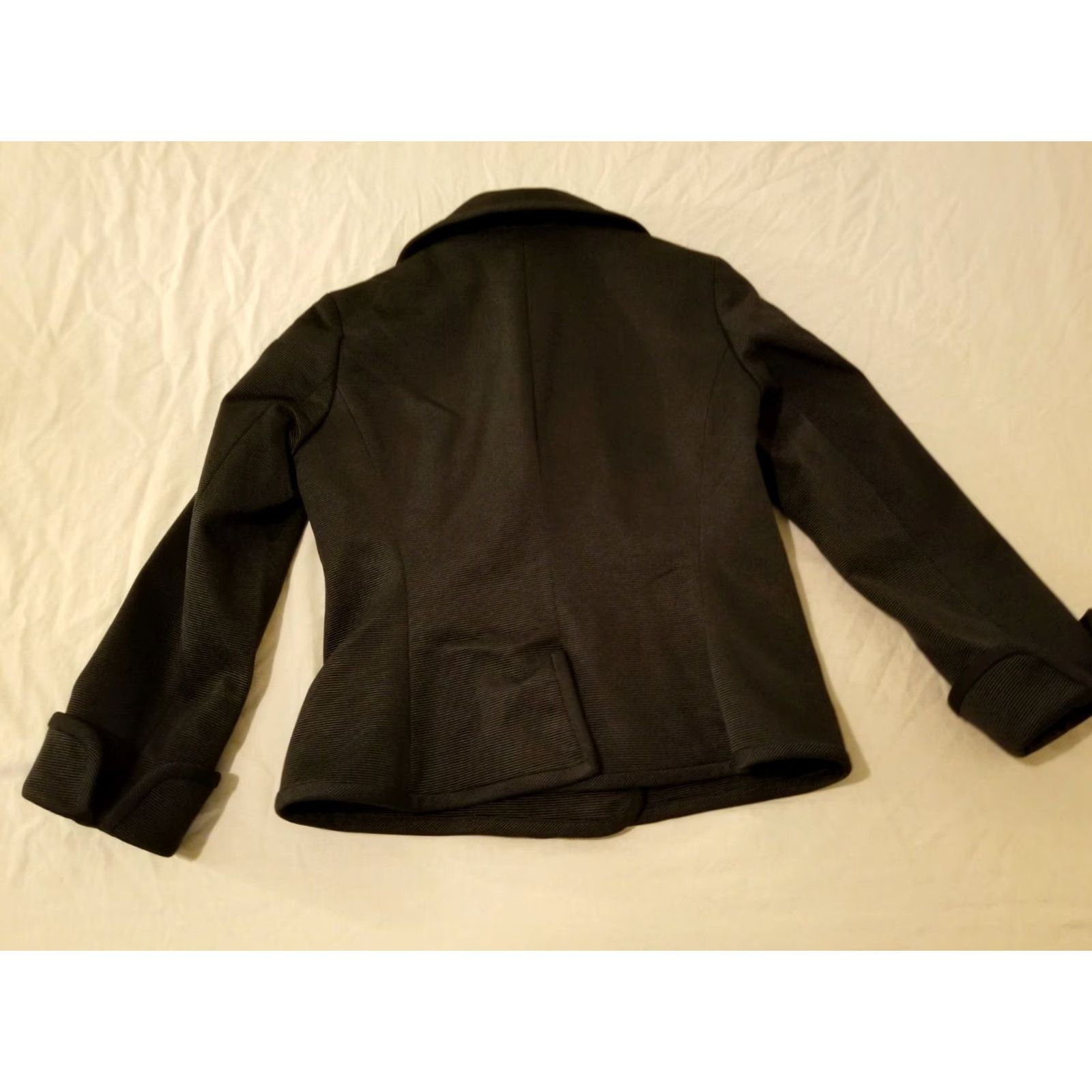Talbots Womens Talbots Jacket Coat 2P Petite Black Cotton Jacket Mens? Size XS / US 0-2 / IT 36-38 - 2 Thumbnail