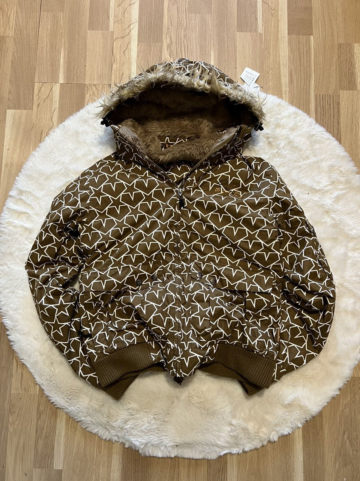 Hysteric Glamour If six was nine style bomber jacket fur hood Y2K style hype Size M / US 6-8 / IT 42-44 - 2 Thumbnail