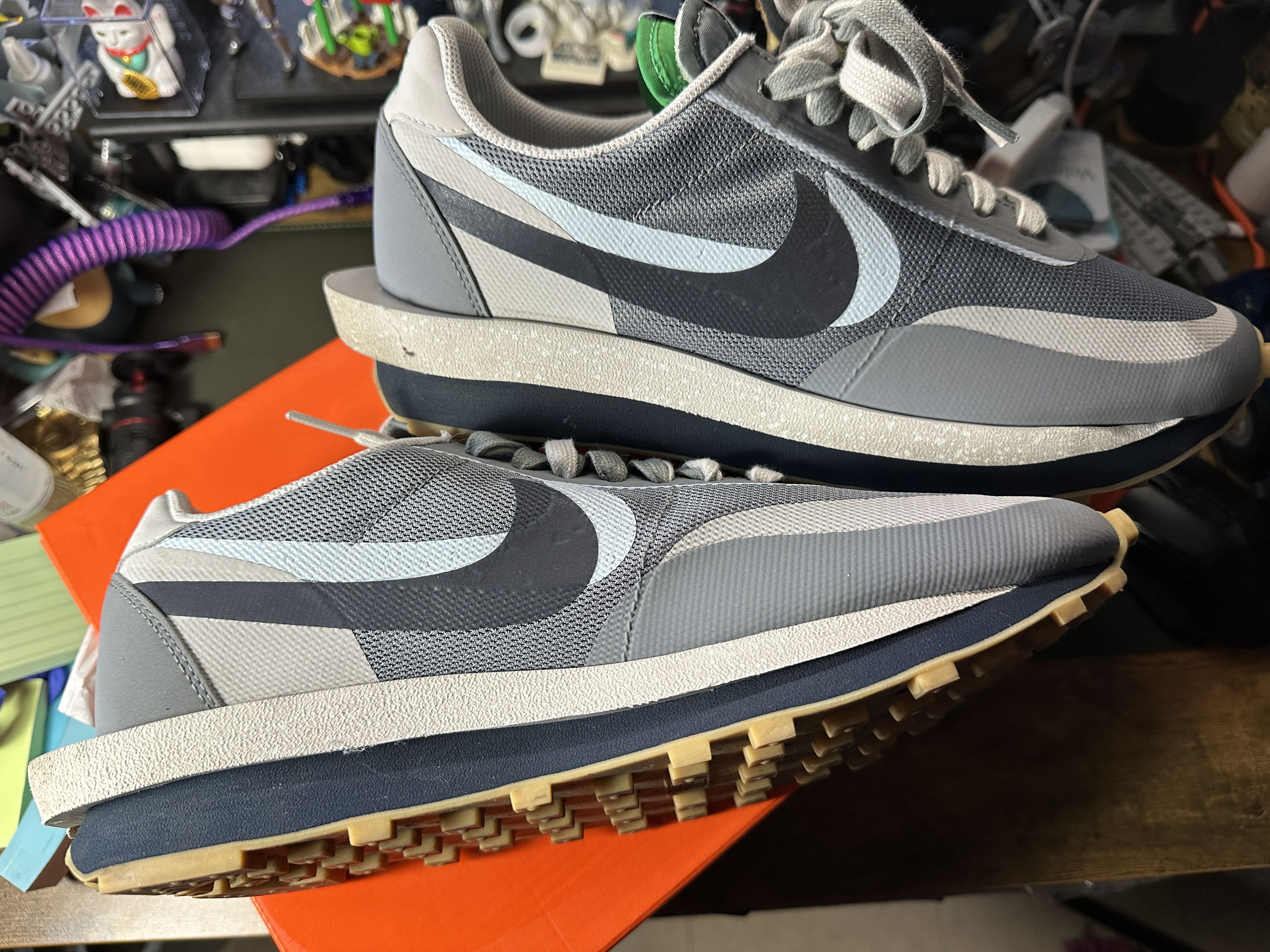 CLOT × Nike × Sacai Nike LD Waffle Cool Grey 11.5M Size US 11.5 / EU 44-45 - 6 Thumbnail