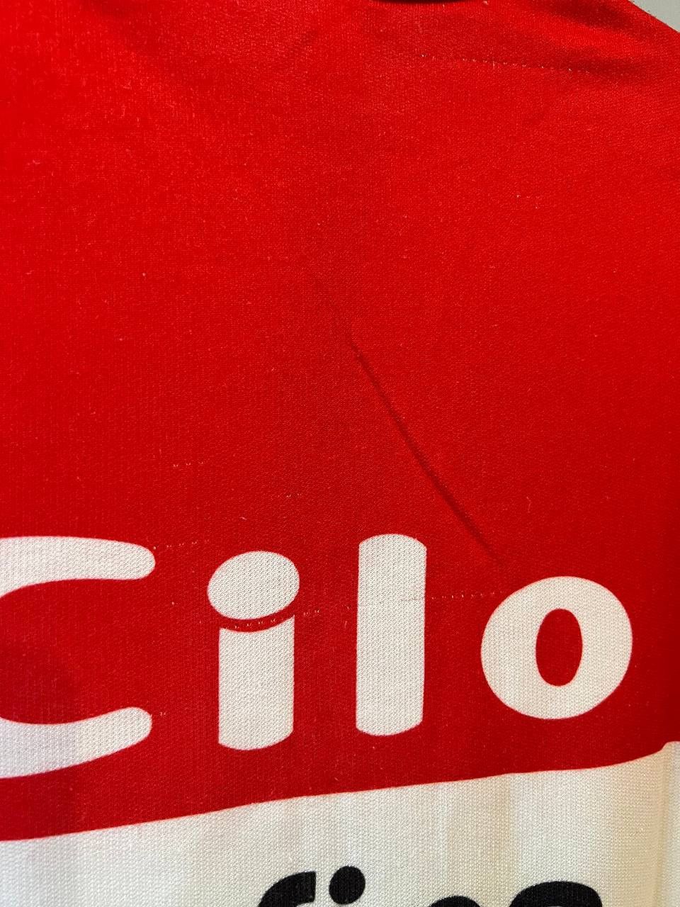 Vintage RARE 1978/86 CILO AUFINA TEAM SWITZERLAND CYCLING BIKEJERSEY Size US M / EU 48-50 / 2 - 18 Thumbnail