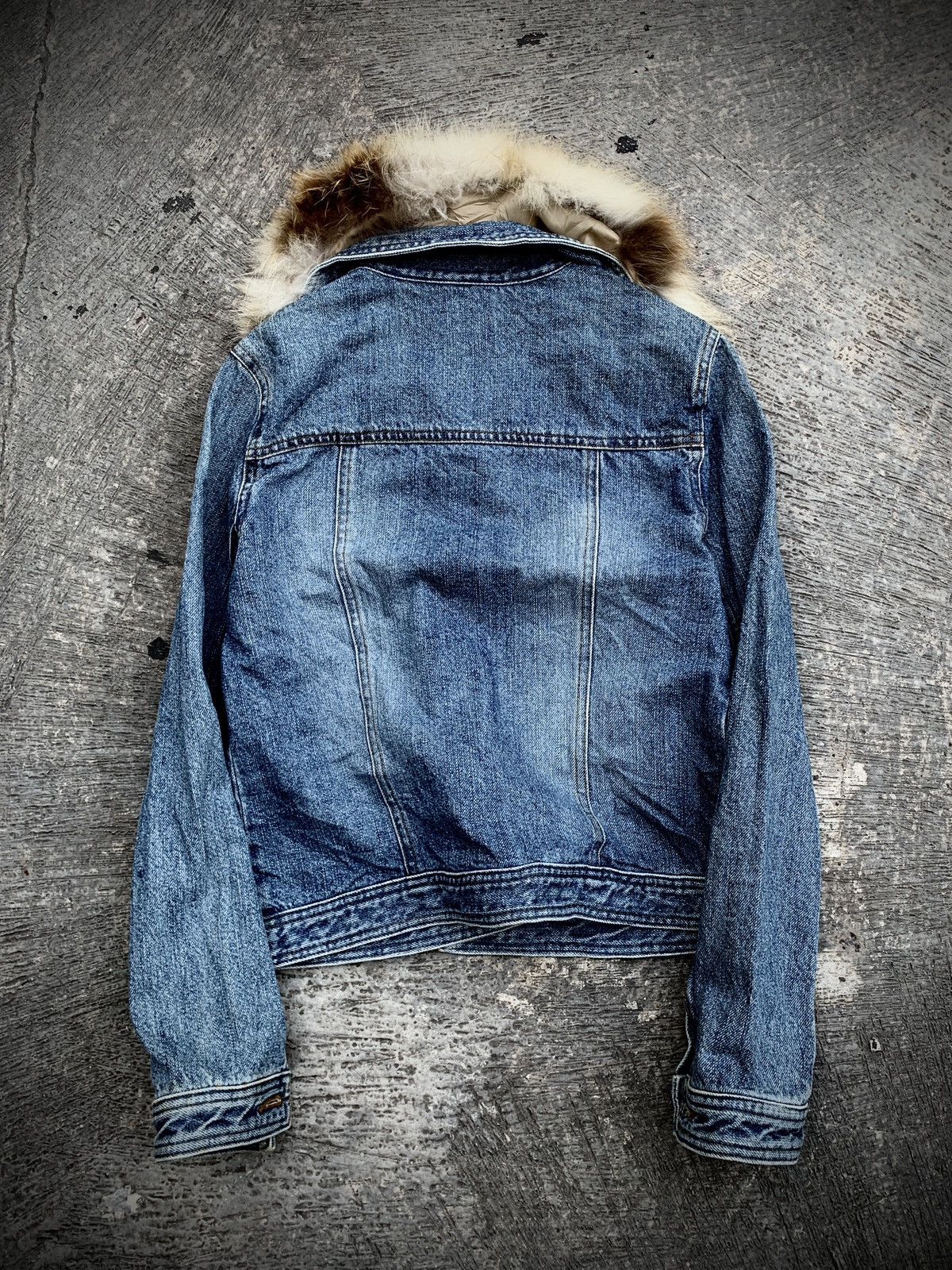 If Six Was Nine VAROSH Faux fur Raccon cropped denim jacket Size US M / EU 48-50 / 2 - 2 Thumbnail