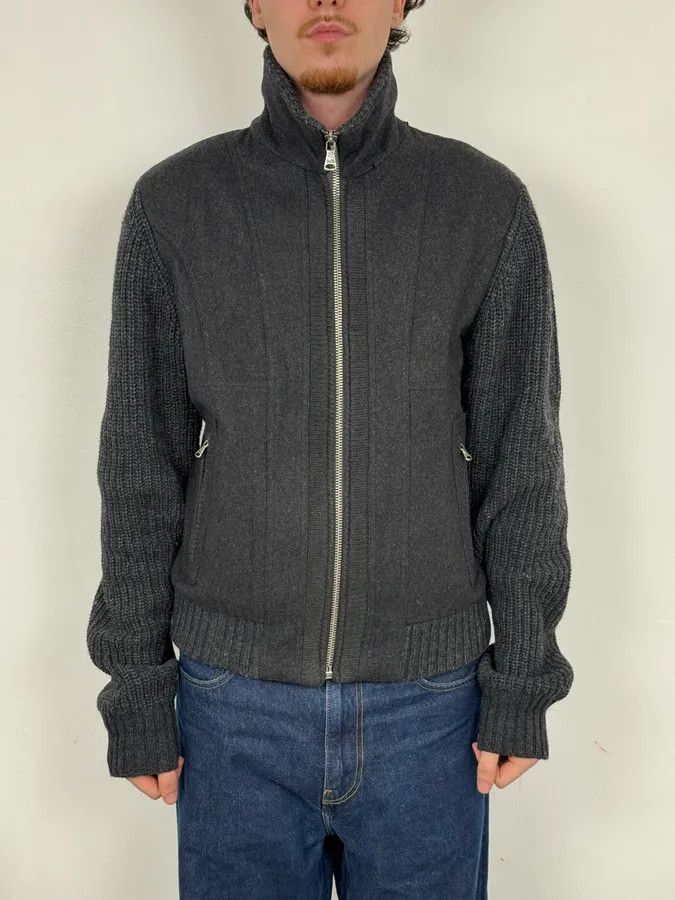Dolce & Gabbana AW2009 Dolce & Gabbana Grey Wool Knit Collar Jacket Size US L / EU 52-54 / 3 - 2 Thumbnail