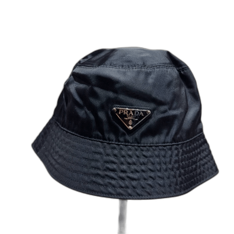 prada black nylon bucket hat