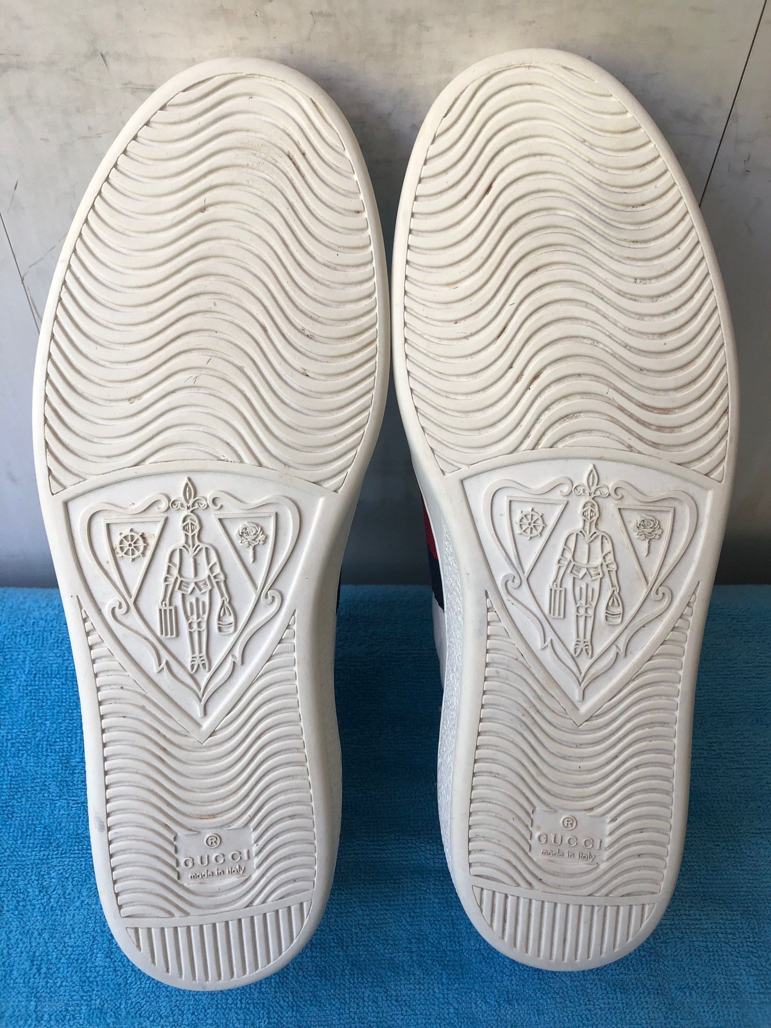 Gucci Gucci 386750 white leather mens trainers sneakers Size US 9 / EU 42 - 6 Thumbnail
