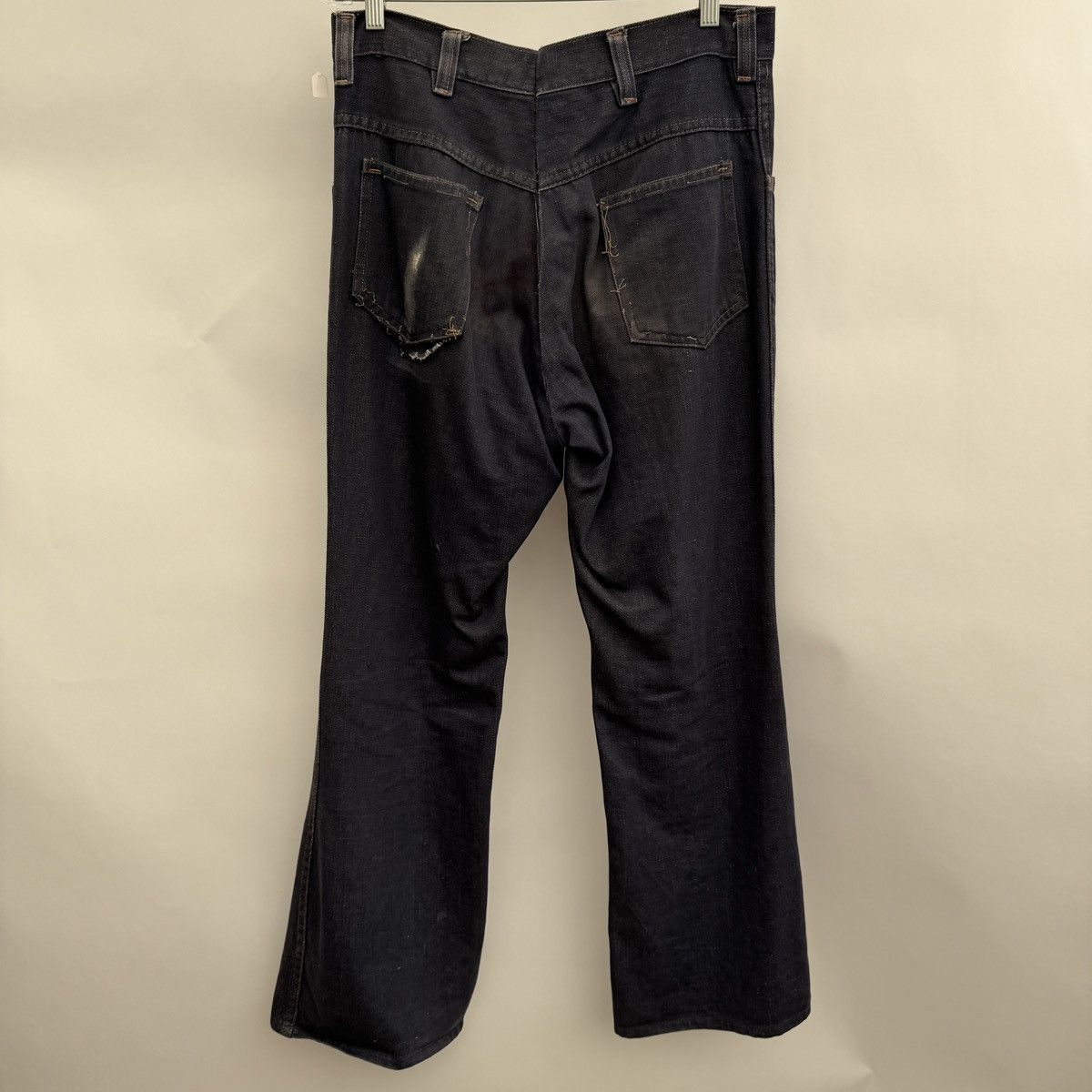 Vintage Vintage Hill & Holt Ltd. “destroyed” deep blue bootcut jeans Size US 34 / EU 50 - 7 Thumbnail