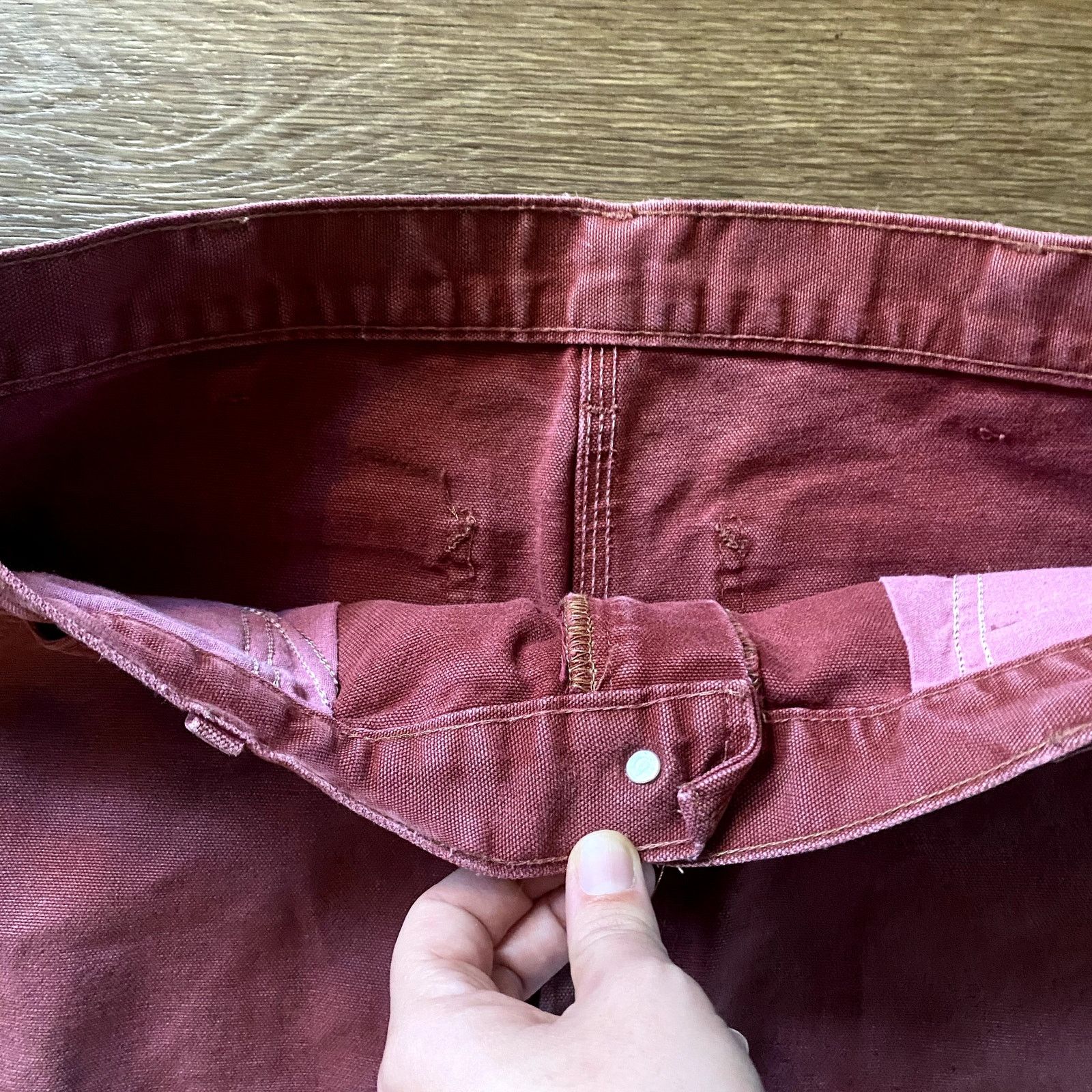 Carhartt Rare Red Carhartt Canvas Carpenter Pants Size US 34 / EU 50 - 2 Thumbnail