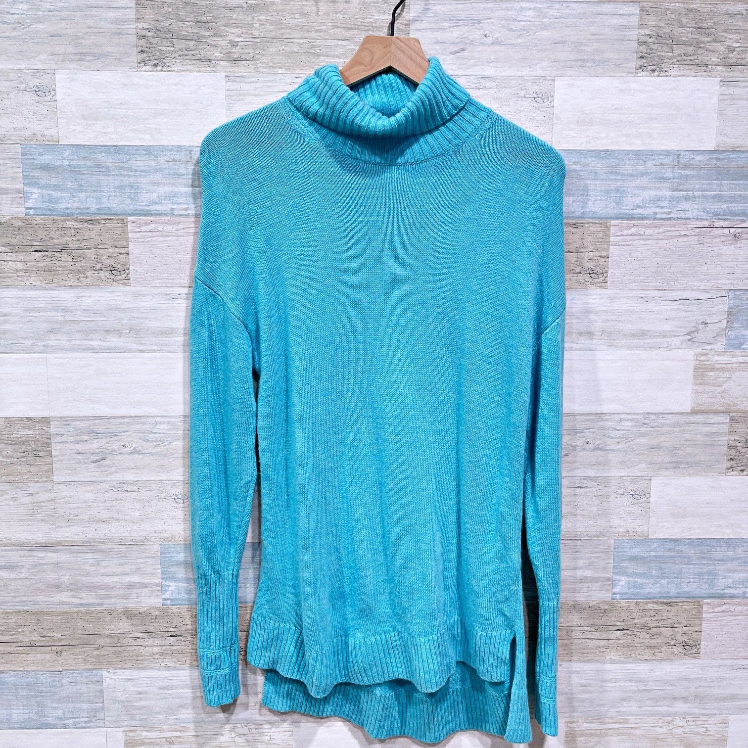 J.Crew J Crew Relaxed Wool Turtleneck Sweater Blue Womens S Size S / US 4 / IT 40 - 1 Thumbnail
