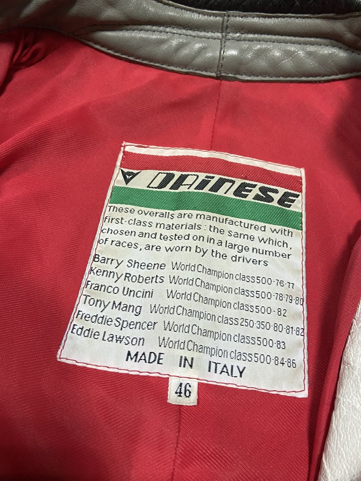 Dainese Dainese vintage big logo moto Italy leather suit pantsjacket Size US S / EU 44-46 / 1 - 10 Thumbnail