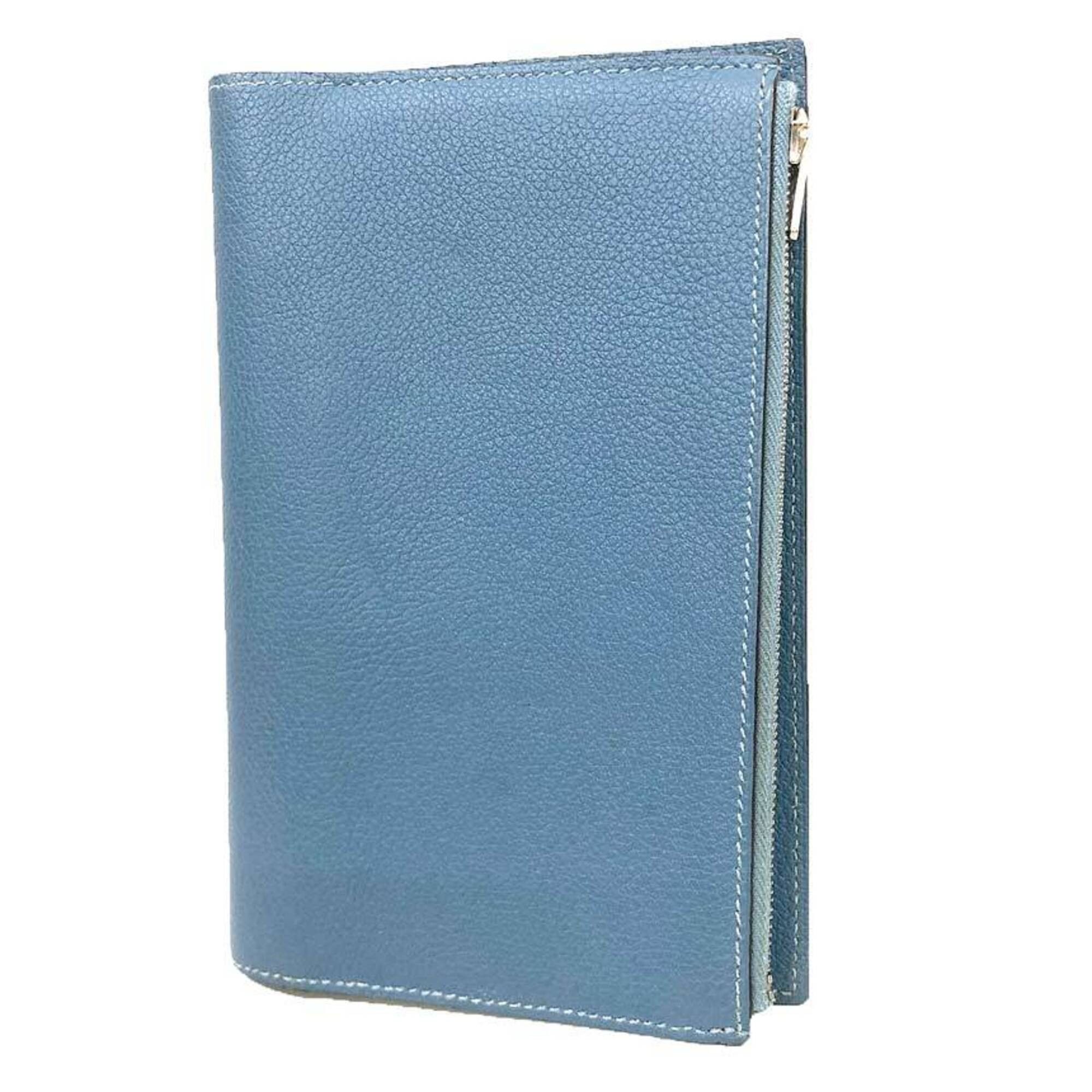 Hermes HERMES Eazip PM Agenda Notebook Cover, Evercolor Blue Size ONE SIZE - 1 Thumbnail