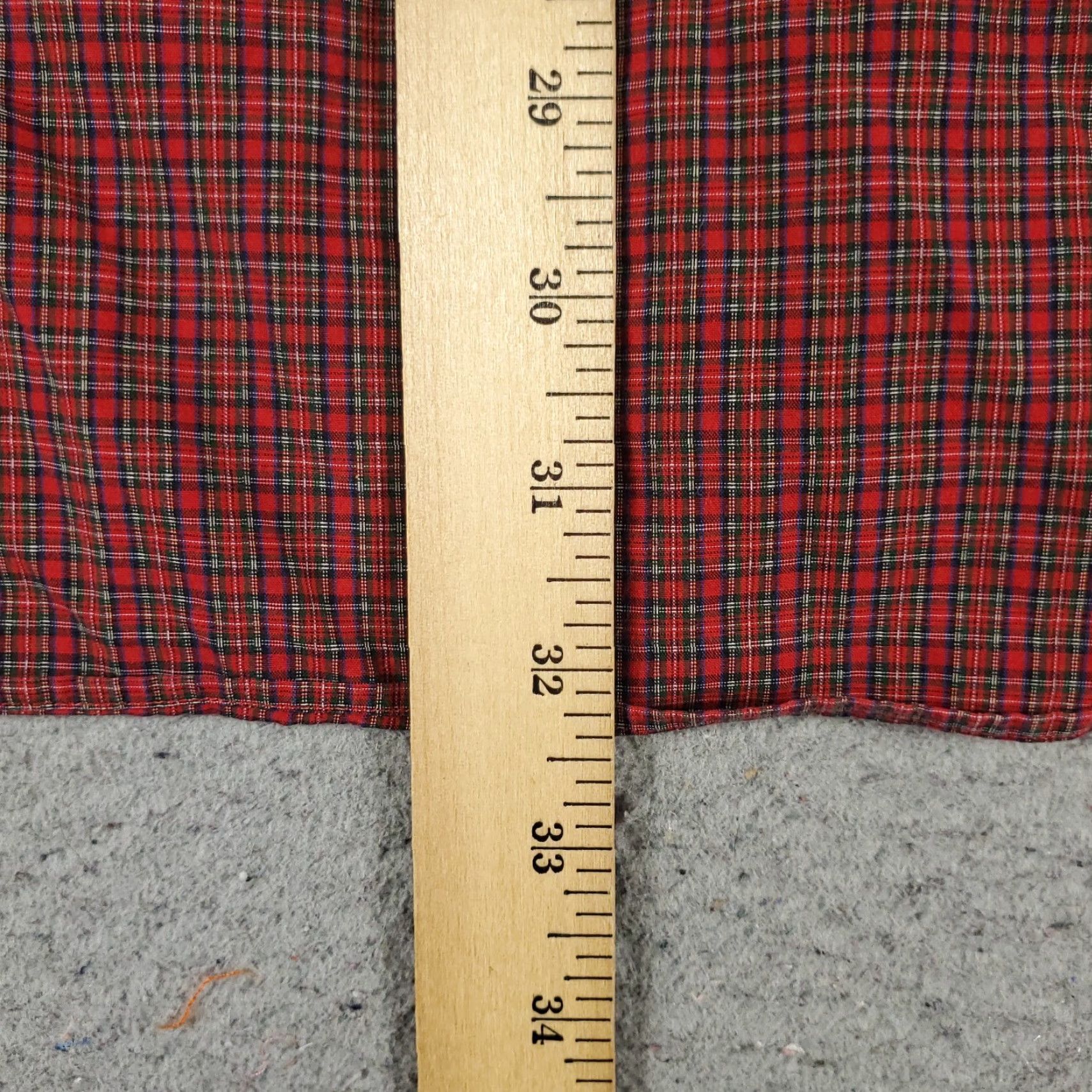 Ralph Lauren VINTAGE Ralph Lauren Shirt Men Dress Shirt Red Plaid 17 Button-Down Long Sleeve Mens 17 Red Plaid Dress Shirt Size 46R - 5 Thumbnail