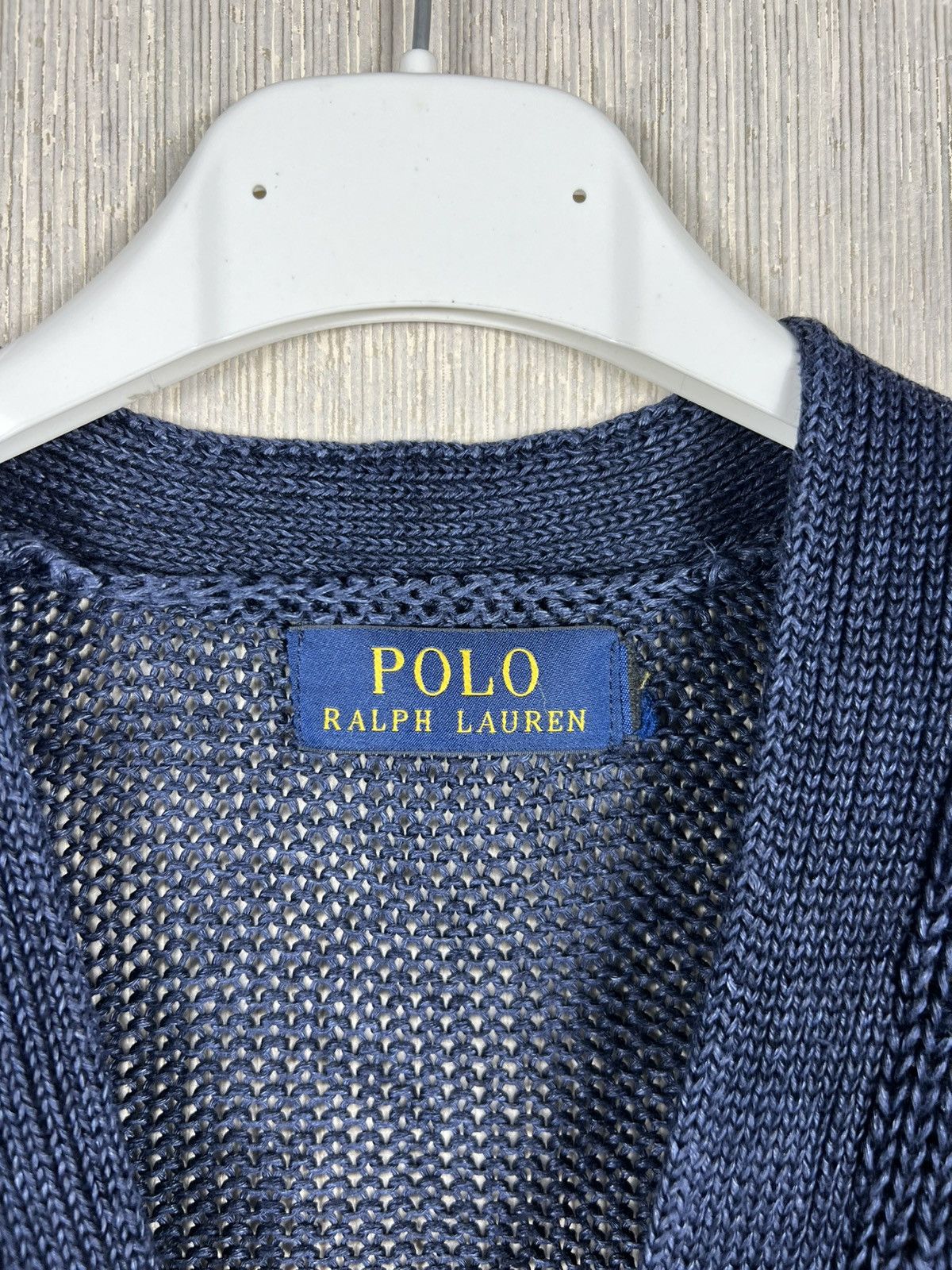 Polo Ralph Lauren Polo Ralph Lauren linen sweater cardigan knitted navy knit Size US M / EU 48-50 / 2 - 8 Thumbnail