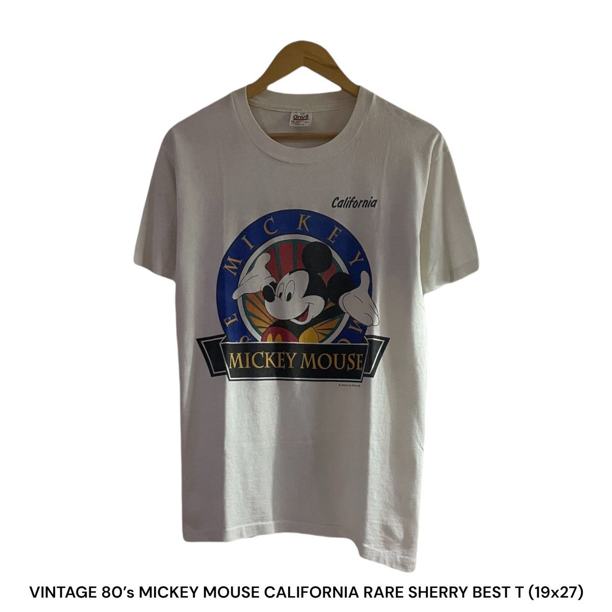 Disney VINTAGE 80's MICKEY MOUSE CALIFORNIA RARE SHERRY BEST T Size US M / EU 48-50 / 2 - 1 Thumbnail