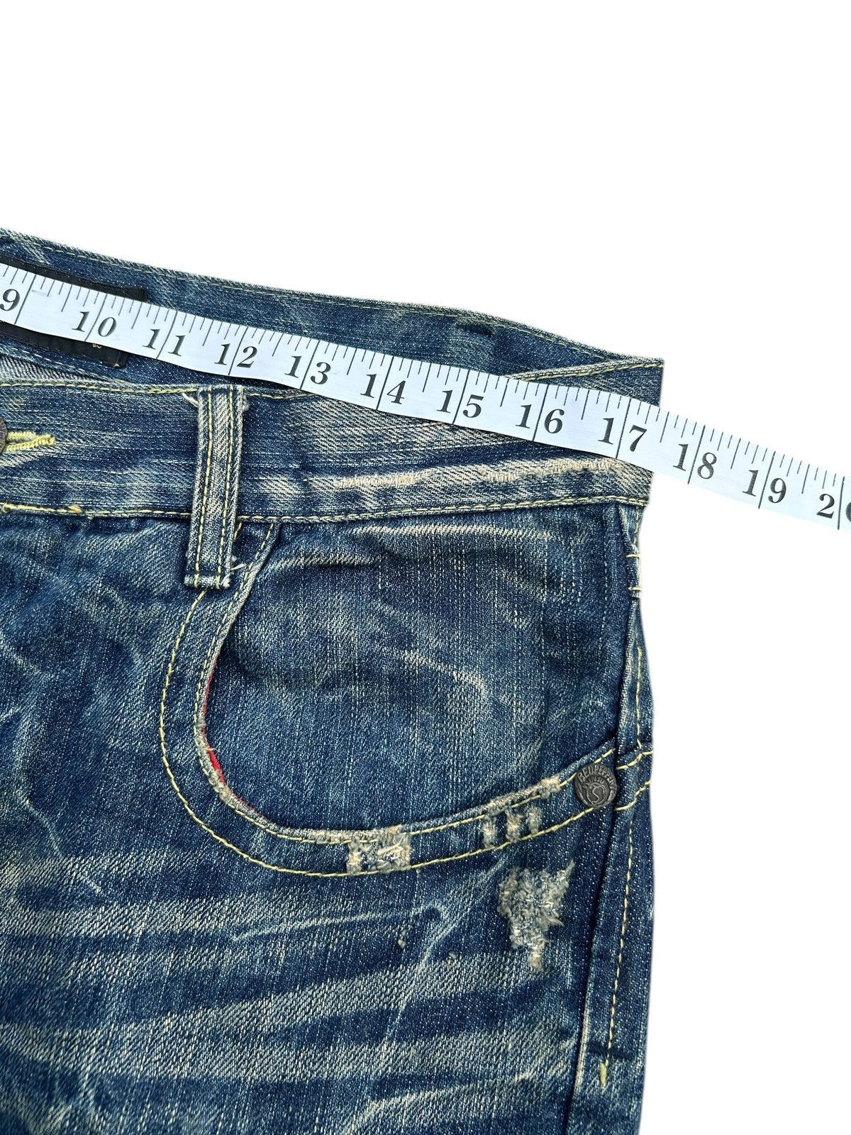 Kapital RED PEPPER GOLD LABEL PUNK DISTRESSED DENIM JEANS Size US 35 - 19 Thumbnail