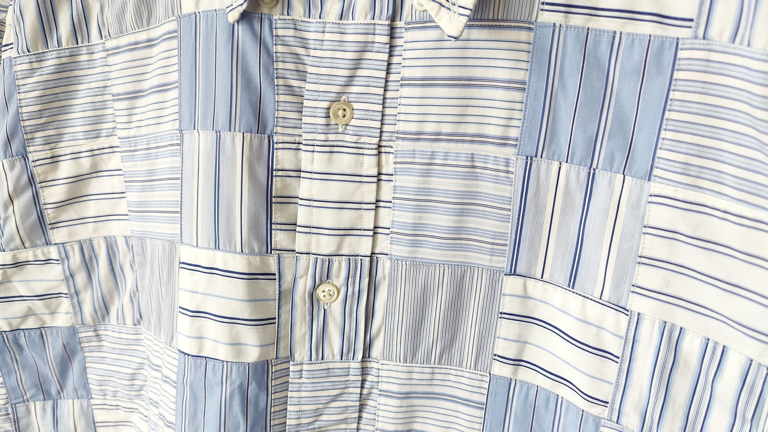 Polo Ralph Lauren RARE Ralph Lauren Polo Patchwork Heavy Button Shirt Size US XXL / EU 58 / 5 - 3 Thumbnail