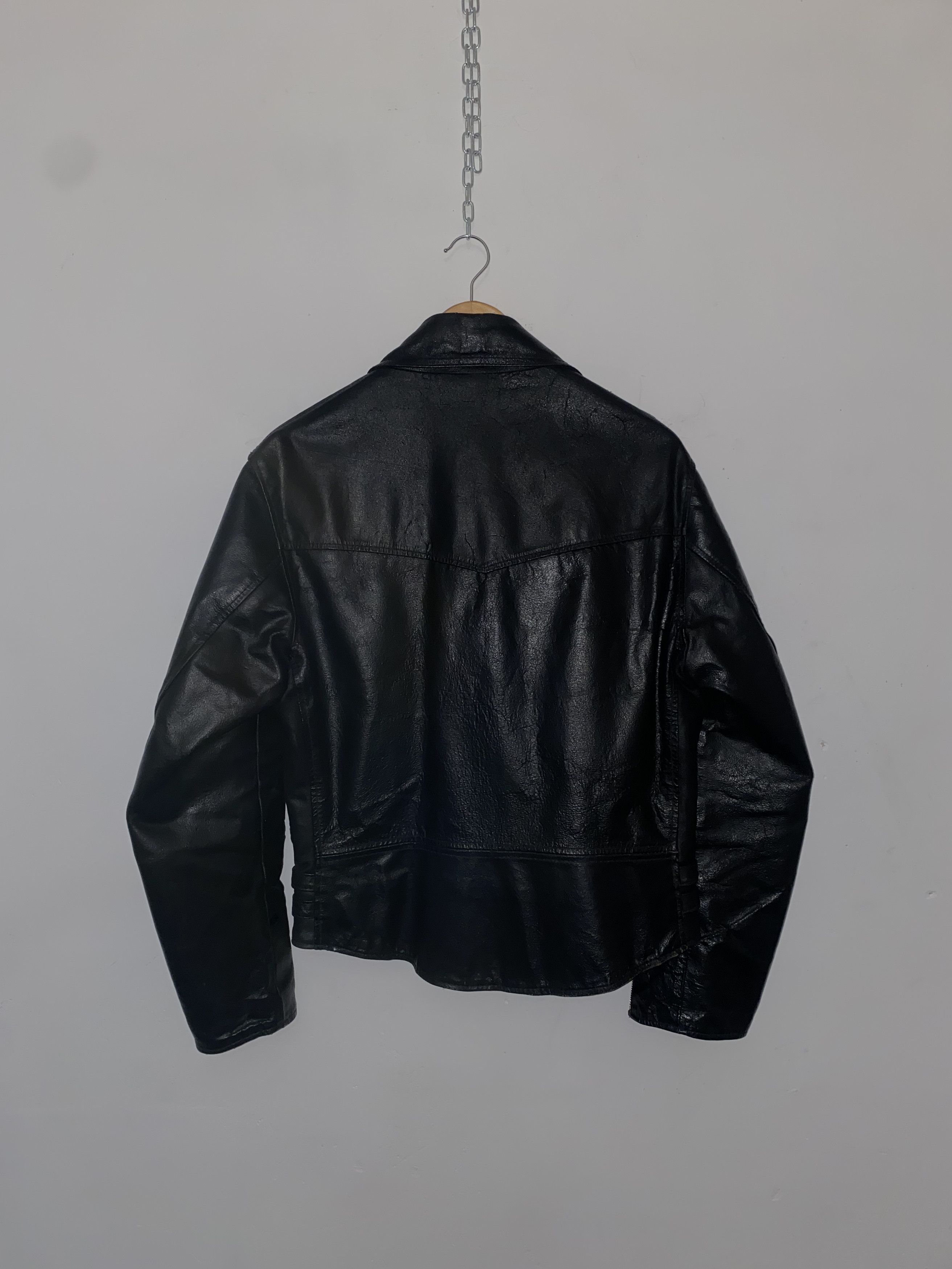 Vintage Ultra Rare! Vintage 80s True Punk Leather Biker Jacket Size US M / EU 48-50 / 2 - 7 Thumbnail