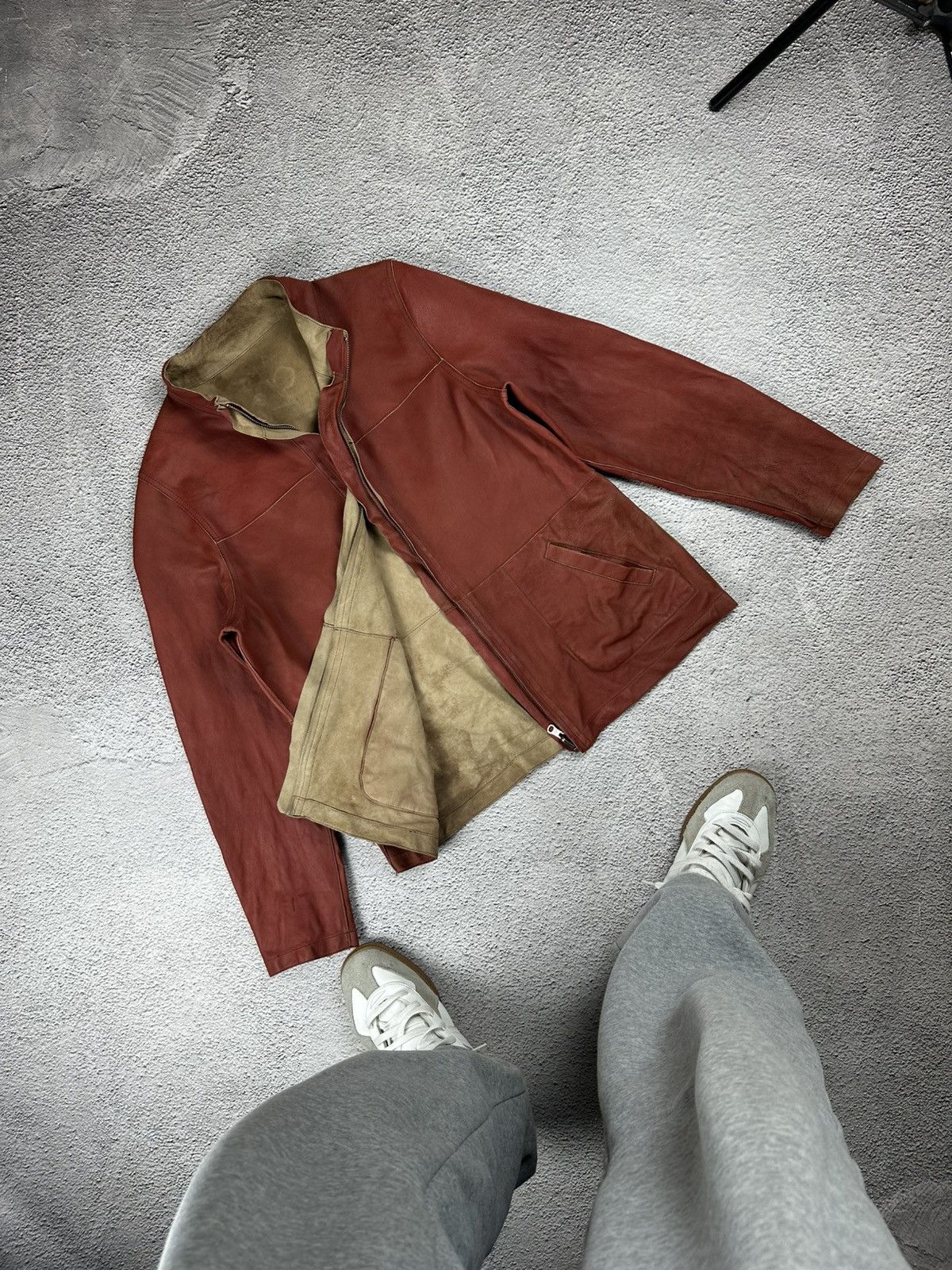 Genuine Leather Double-Sided Leather Jacket Diesel Style Reversible Faded Size M / US 6-8 / IT 42-44 - 2 Thumbnail