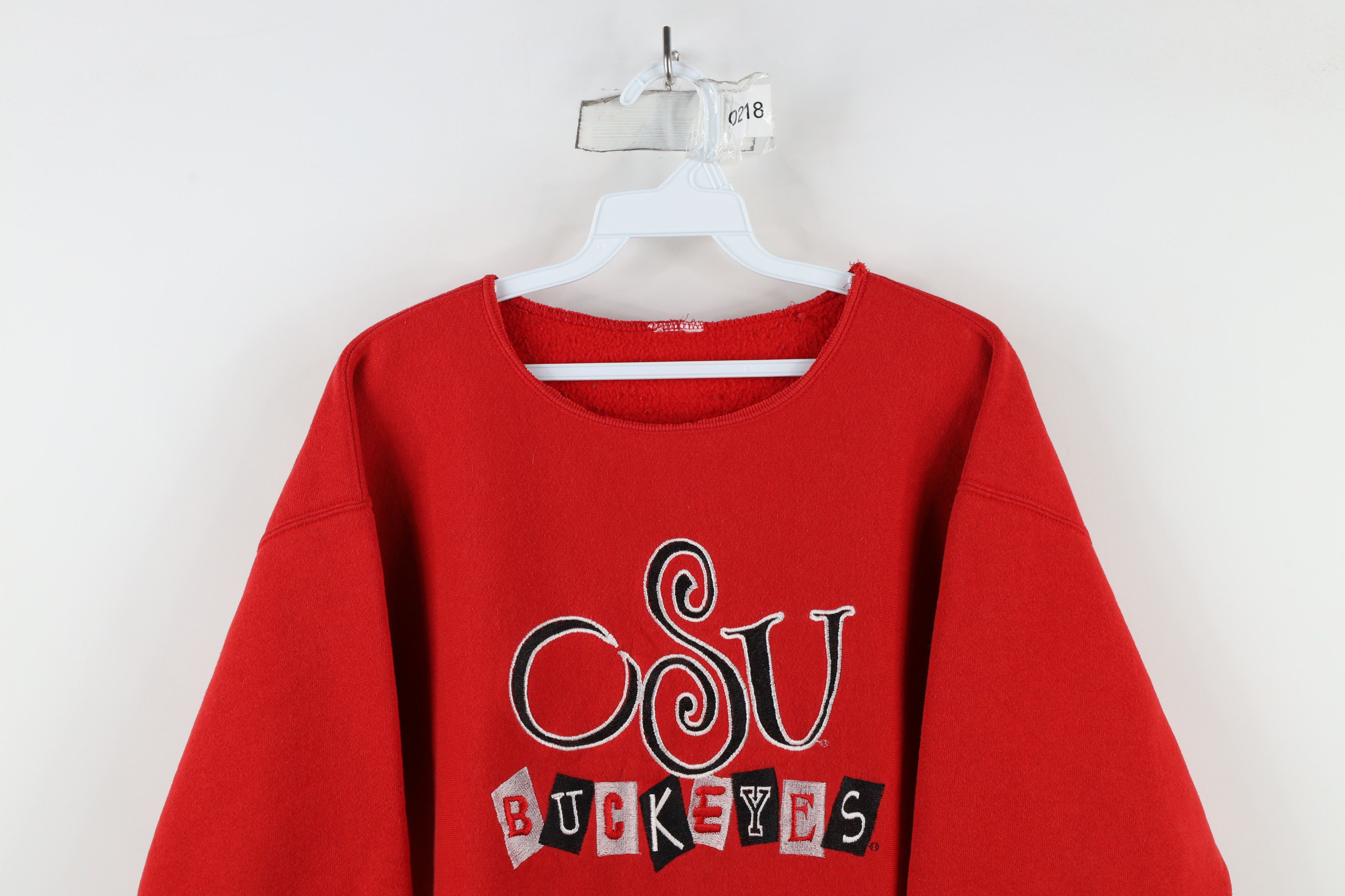 Vintage Vintage 90s Ohio State University Buckeyes Sweatshirt Red Size L / US 10 / IT 46 - 2 Thumbnail