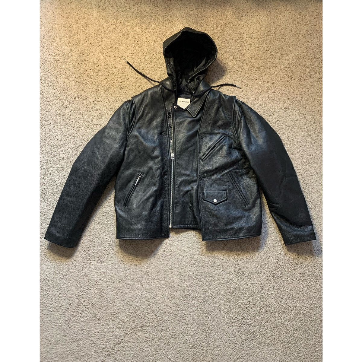 Helmut Lang HELMUT LANG BUILD OUT MOTORCYCLE LEATHER JACKET Size US L / EU 52-54 / 3 - 17 Thumbnail