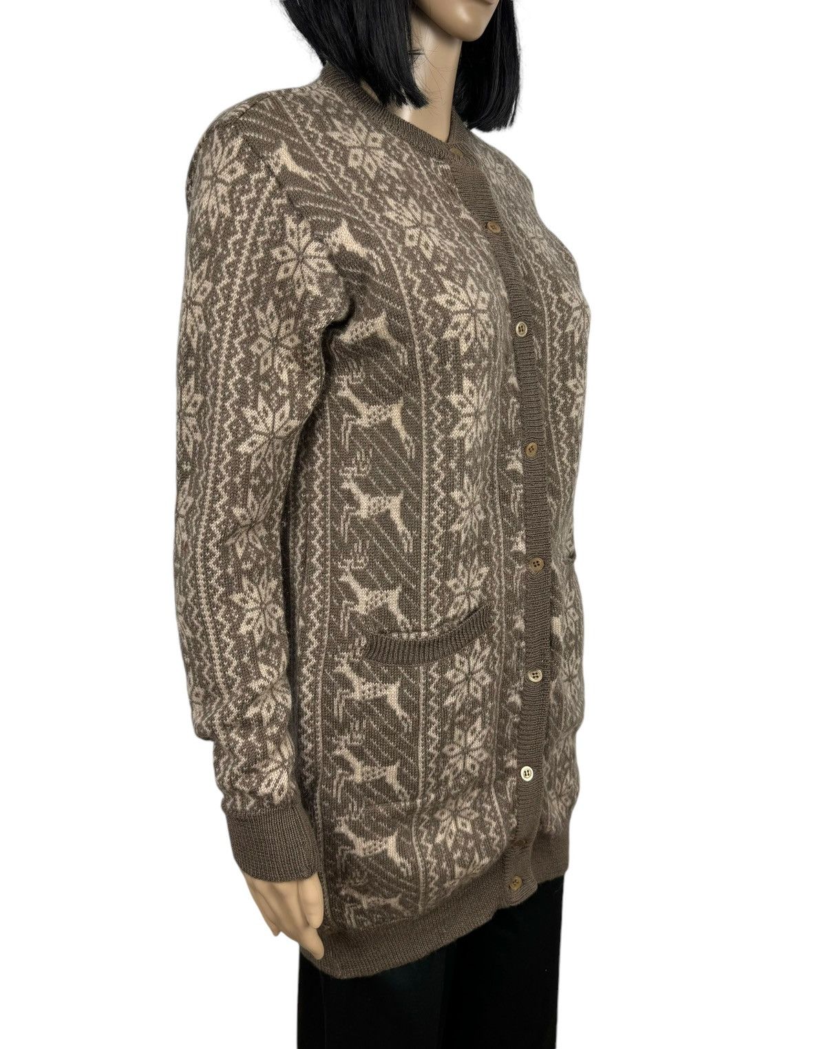 Kenzo × Vintage Kenzo Vintage Shetland Wool Cardigan Hand Knitted Fair Isle Size M / US 6-8 / IT 42-44 - 4 Thumbnail